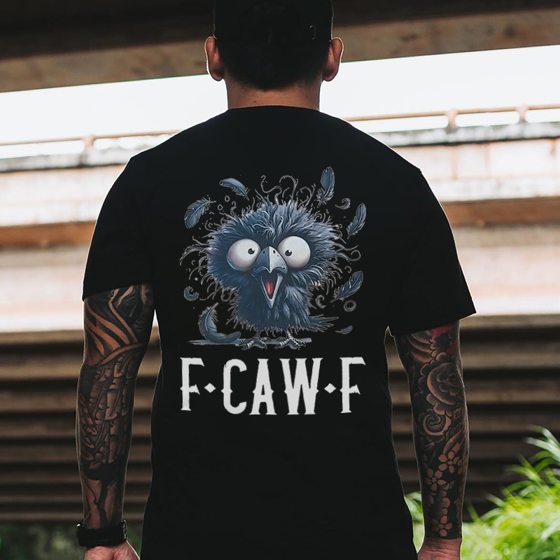 F-Caw-F Funny Bird Printed Unisex Oversized T-shirt