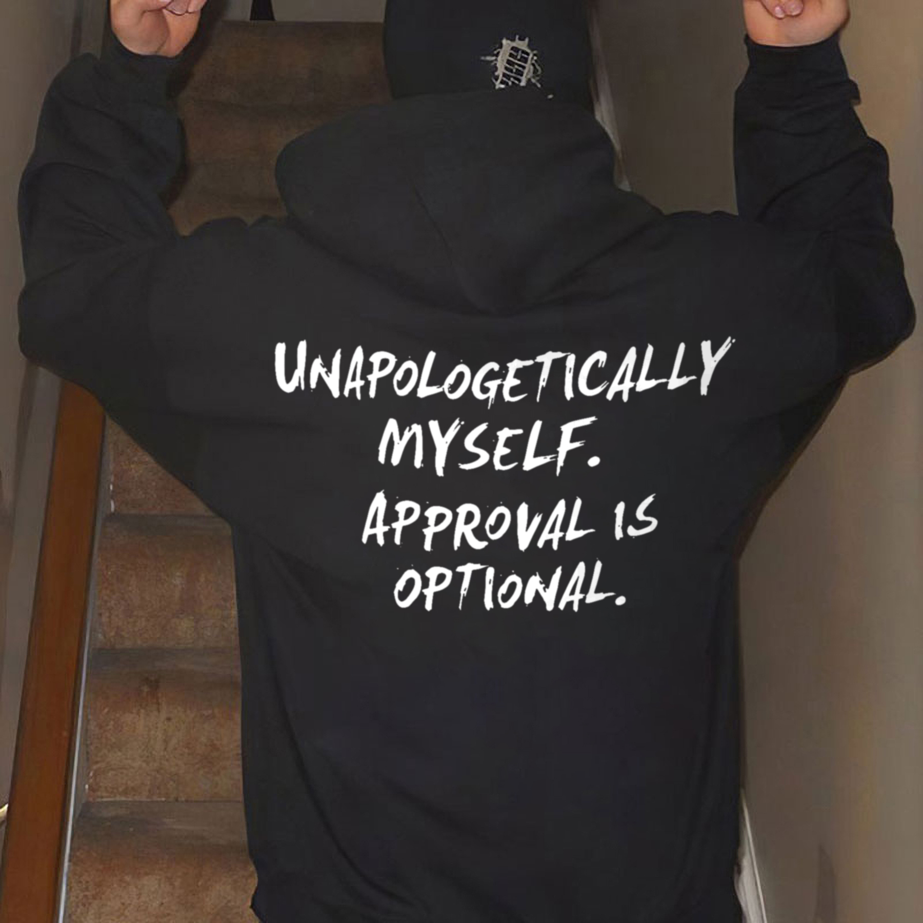 Unapologetically Myself Approval Is Optional Printed Fleece-lined Unisex Hoodie Image - 1