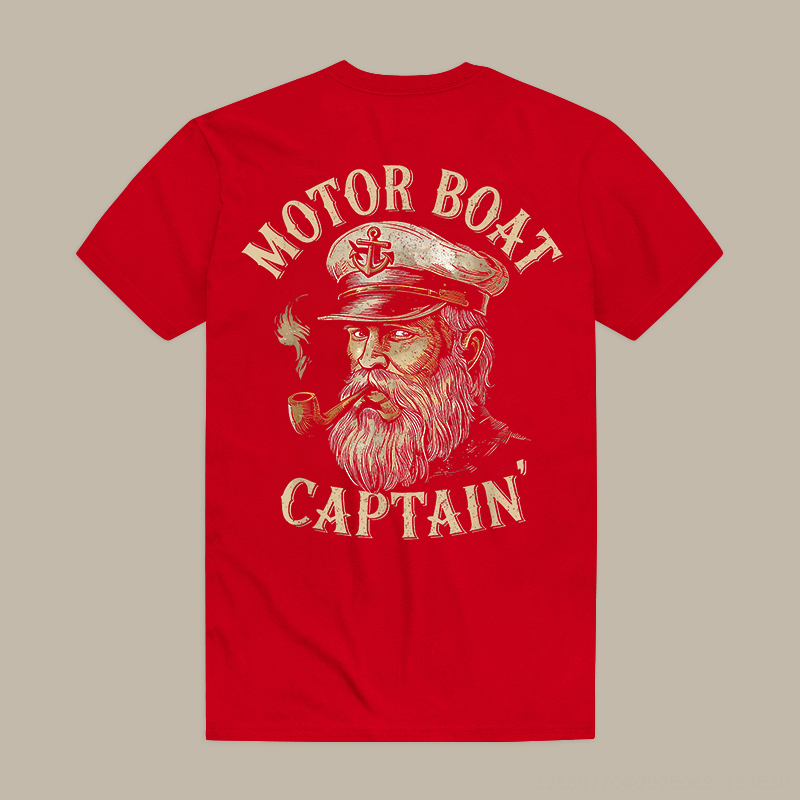Motor Boat Captain' Printed Men's T-shirt