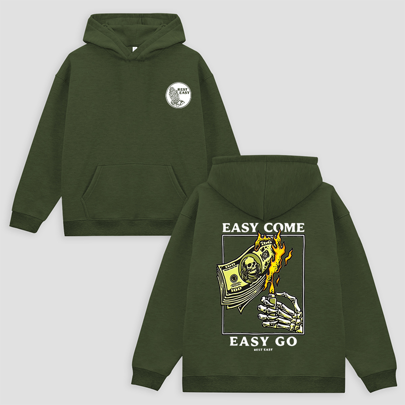 Easy Come Ease Go Printed Unisex Oversized Hoodie Image - 3