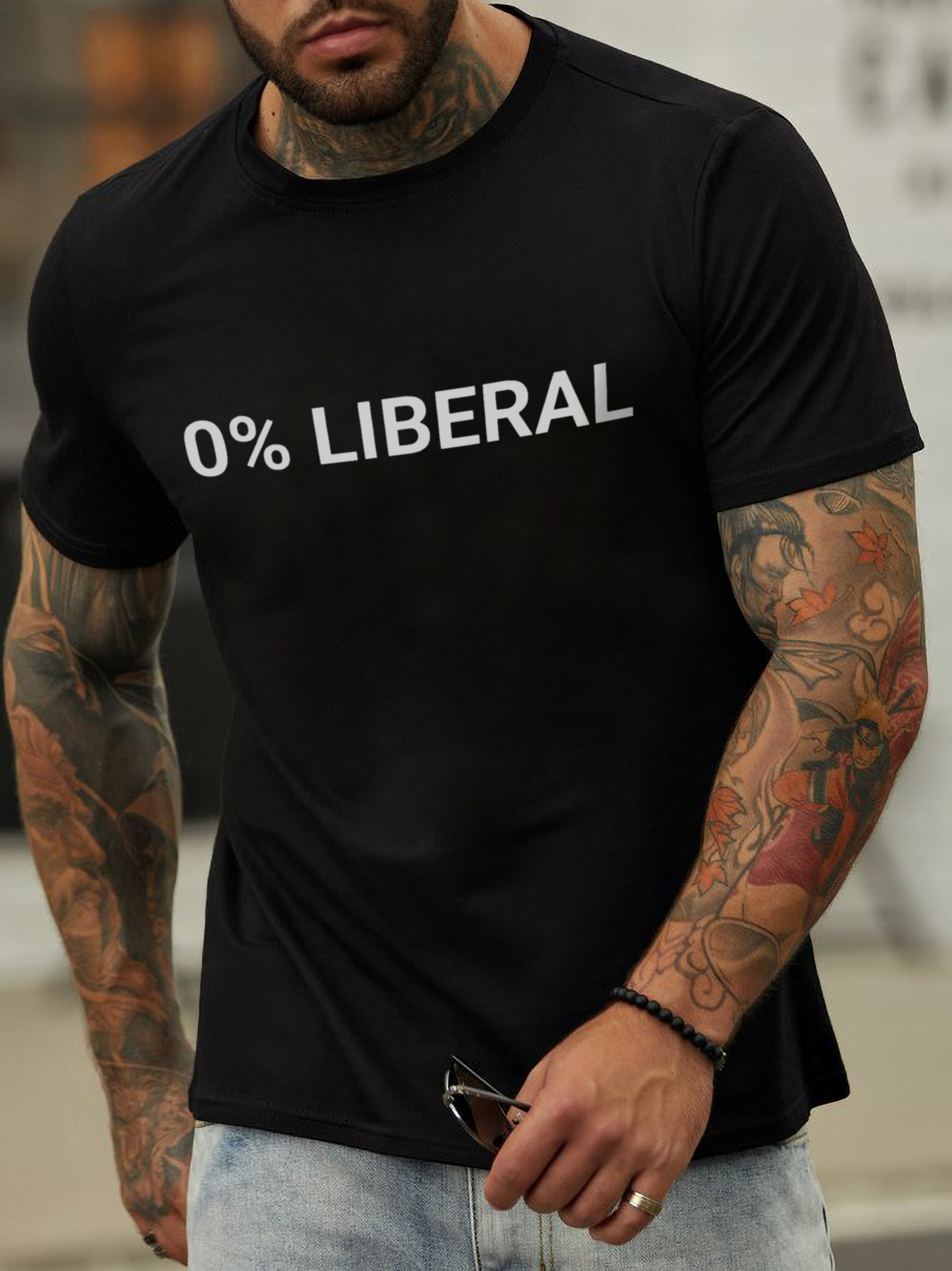 0% Liberal Printed Men's T-shirt Image - 2
