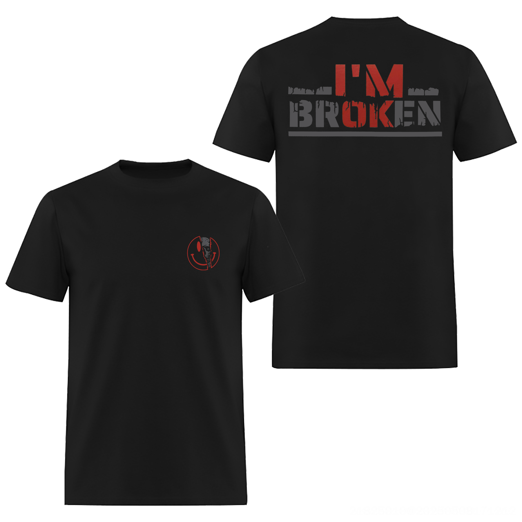 I'm Ok I'm Broken Printed Men's T-shirt Image - 2