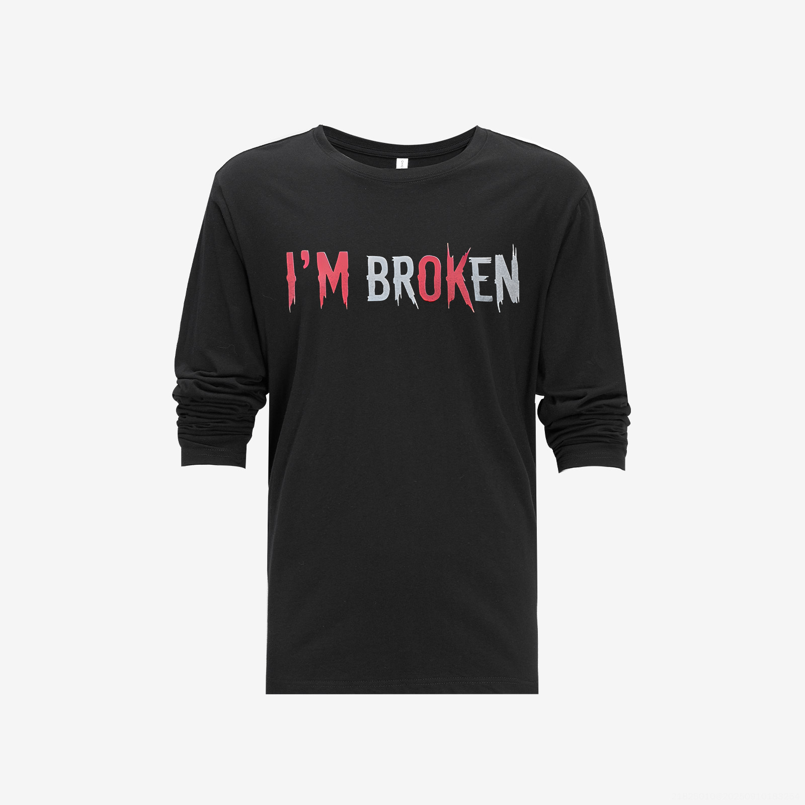 I'm Ok I'm Broken Printed Long Sleeve Men's T-shirt Image - 4