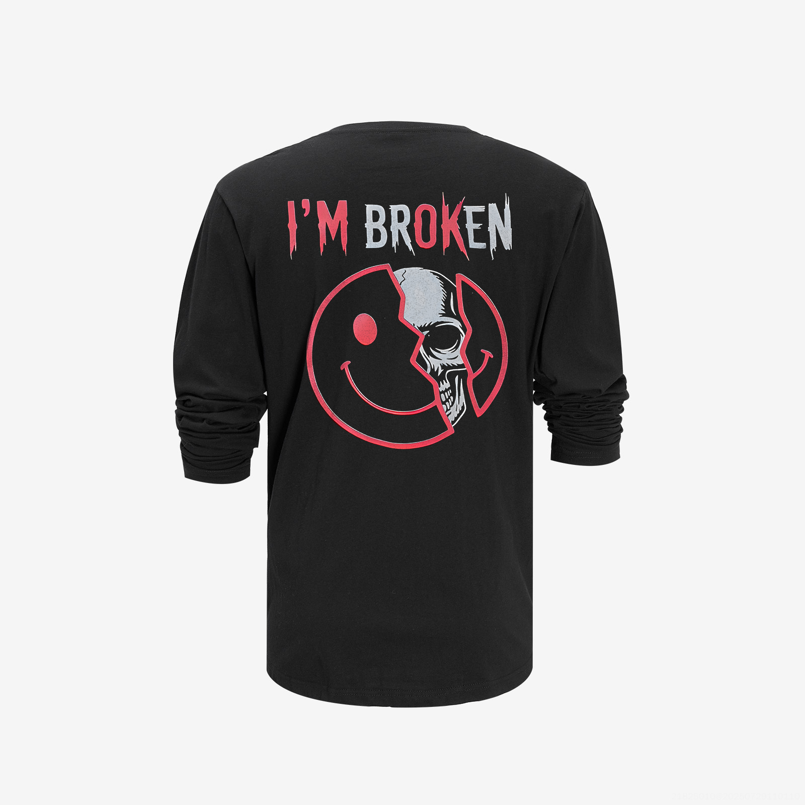 I'm Ok I'm Broken Printed Long Sleeve Men's T-shirt Image - 3