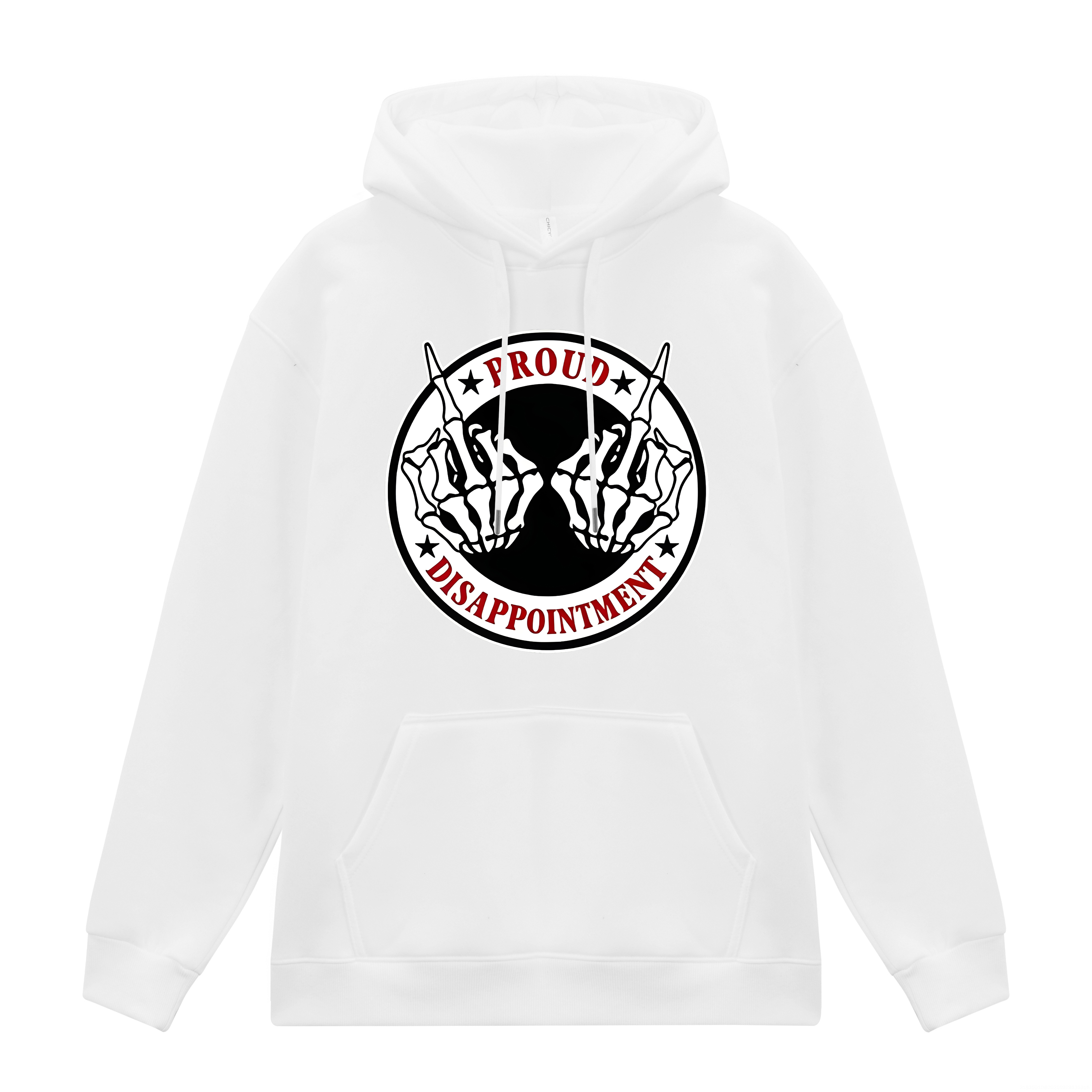 Proud Disappointment Defiant Bone Hand Printed Fleece-lined Unisex Hoodie Image - 3