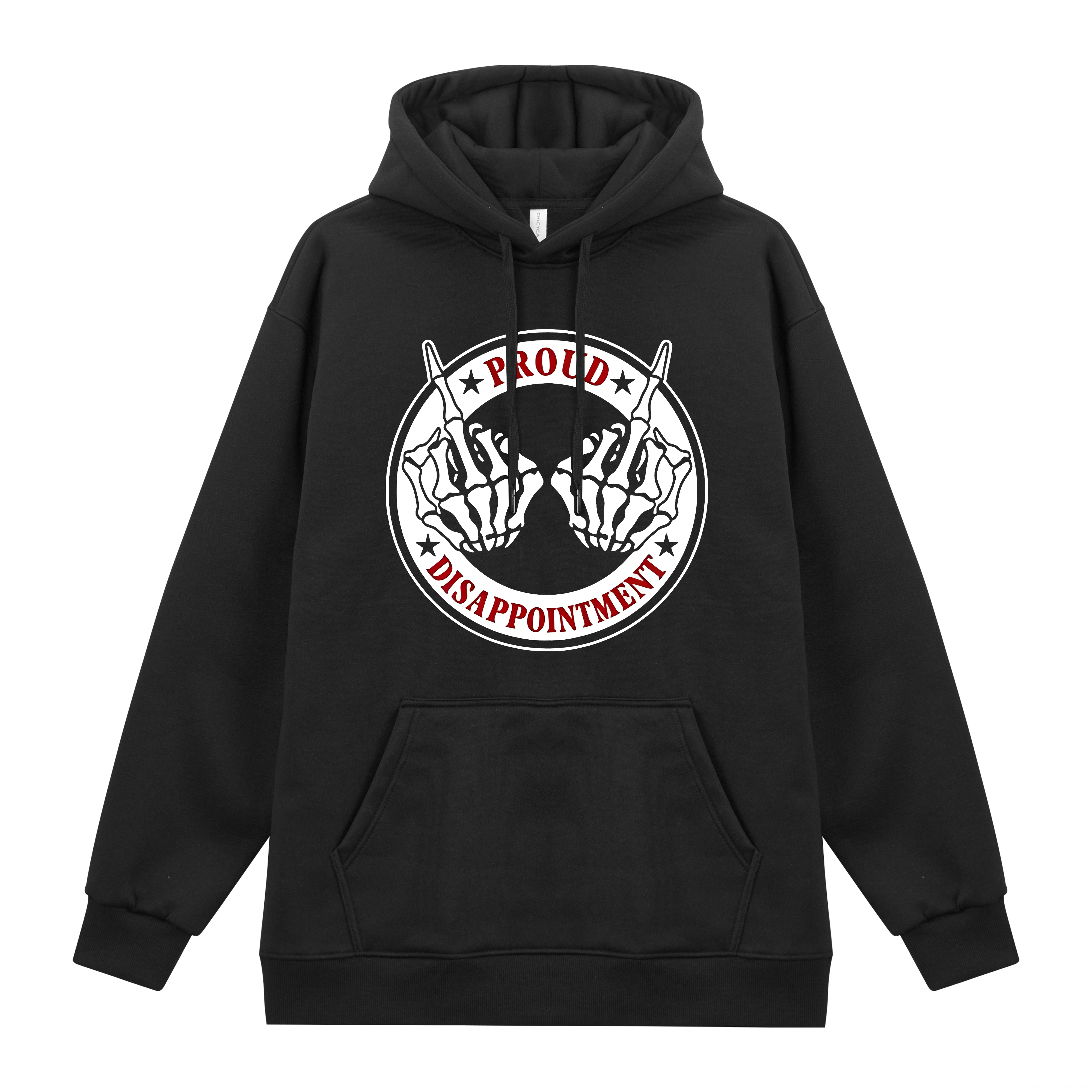 Proud Disappointment Defiant Bone Hand Printed Fleece-lined Unisex Hoodie Image - 2
