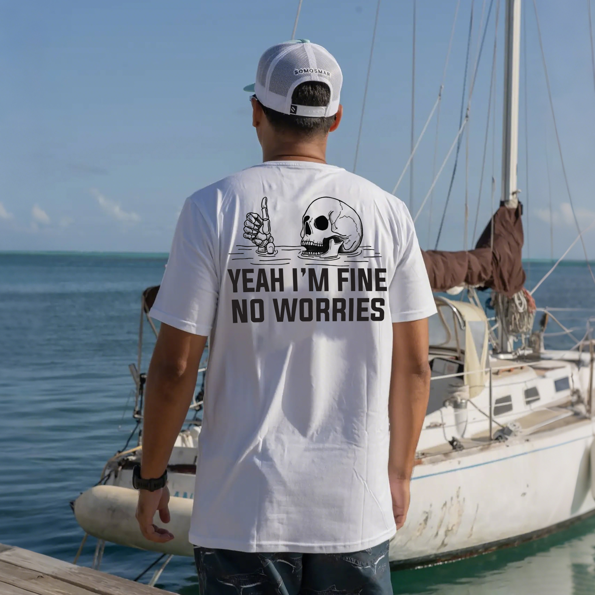 Yeah I'm Fine No Worries Printed Men's T-shirt