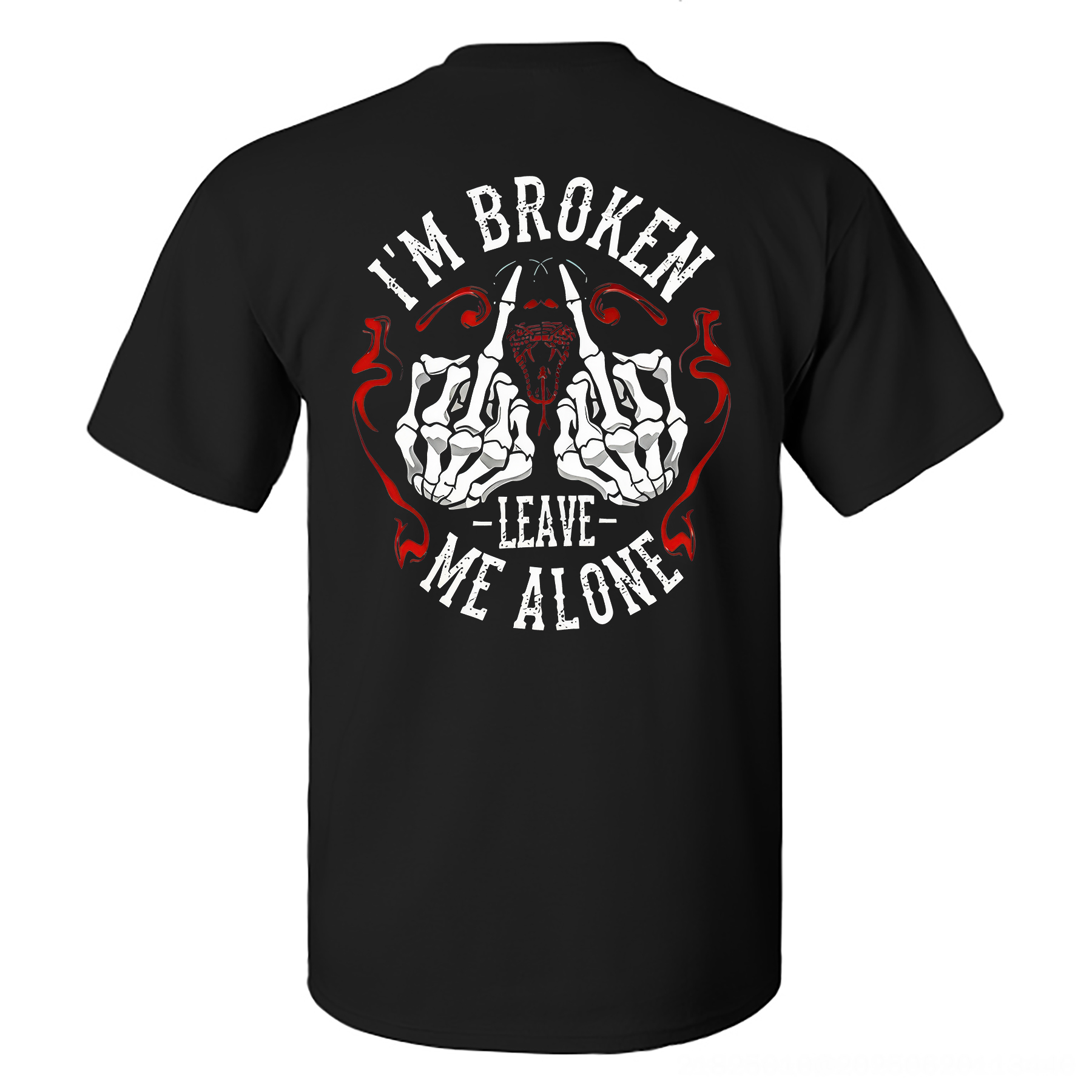 I'm Broken Leave Me Alone Printed Men's T-shirt Image - 4