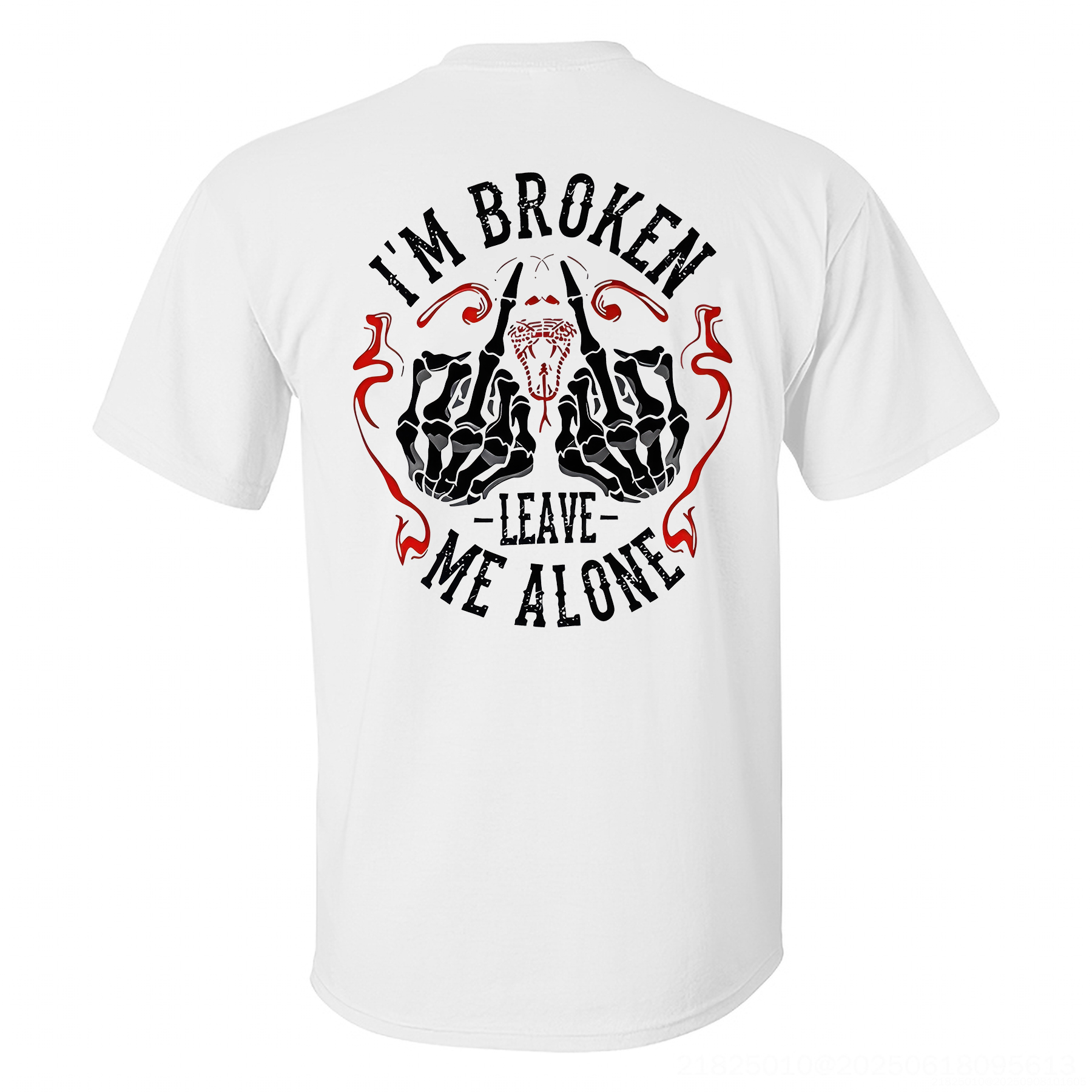 I'm Broken Leave Me Alone Printed Men's T-shirt Image - 3