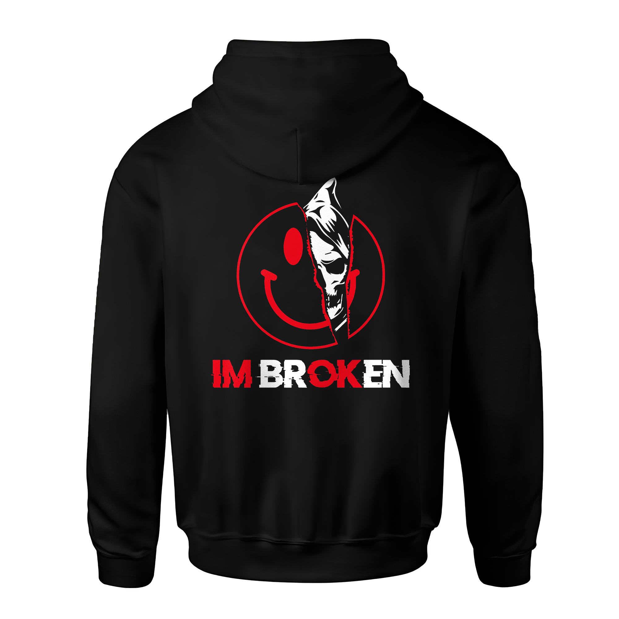 I'm OK I'm Broken Printed Fleece-lined Unisex Hoodie