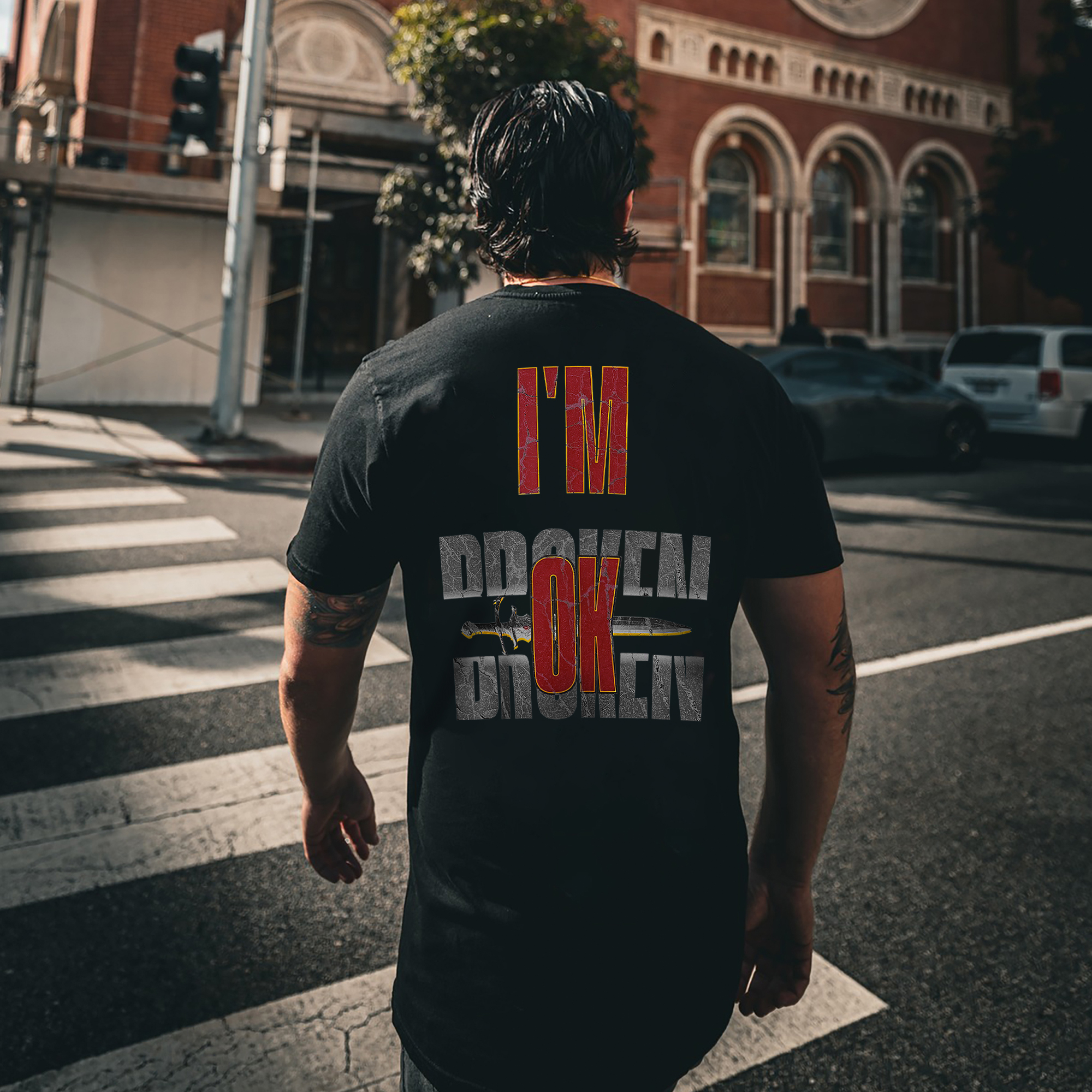 I'm OK I'm Broken Printed Men's T-shirt
