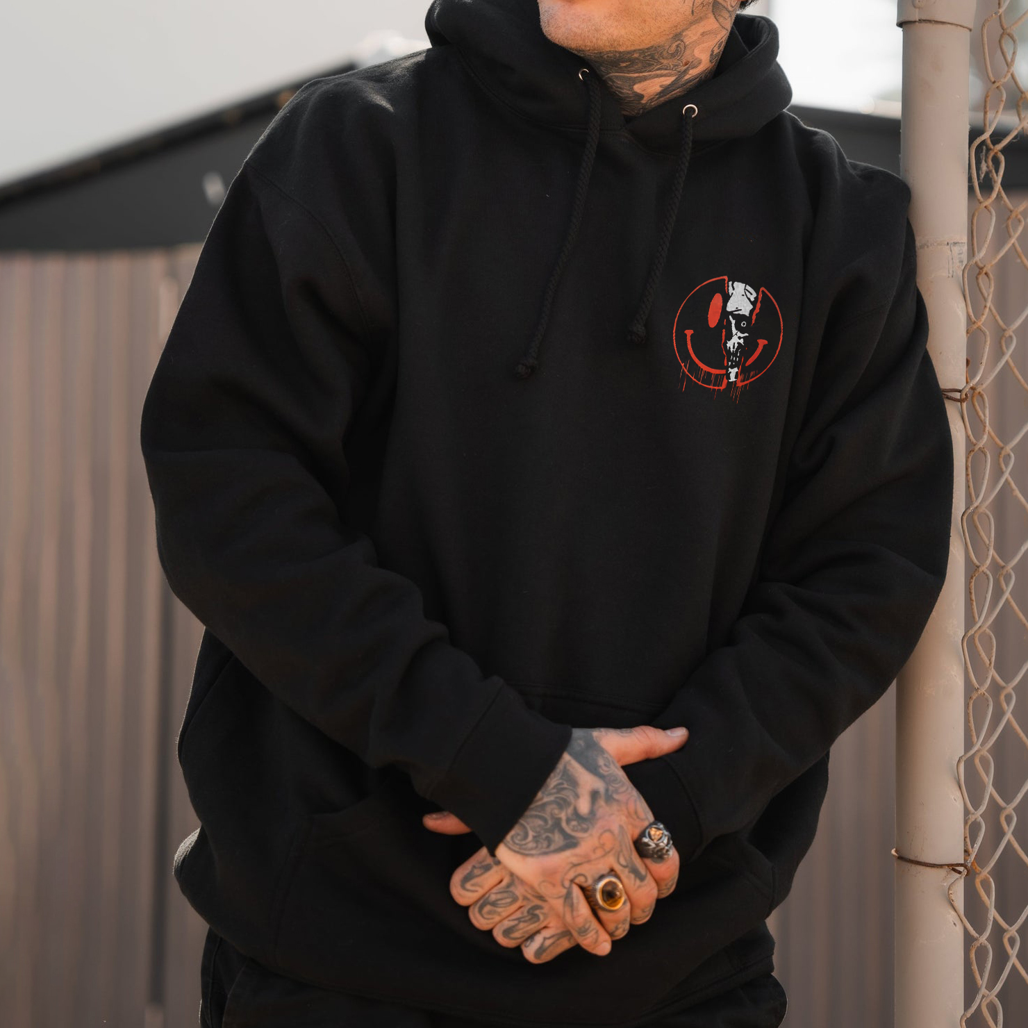 It Is What It Is Broken Skull Printed Fleece-lined Unisex Pocketless Hoodie Image - 2