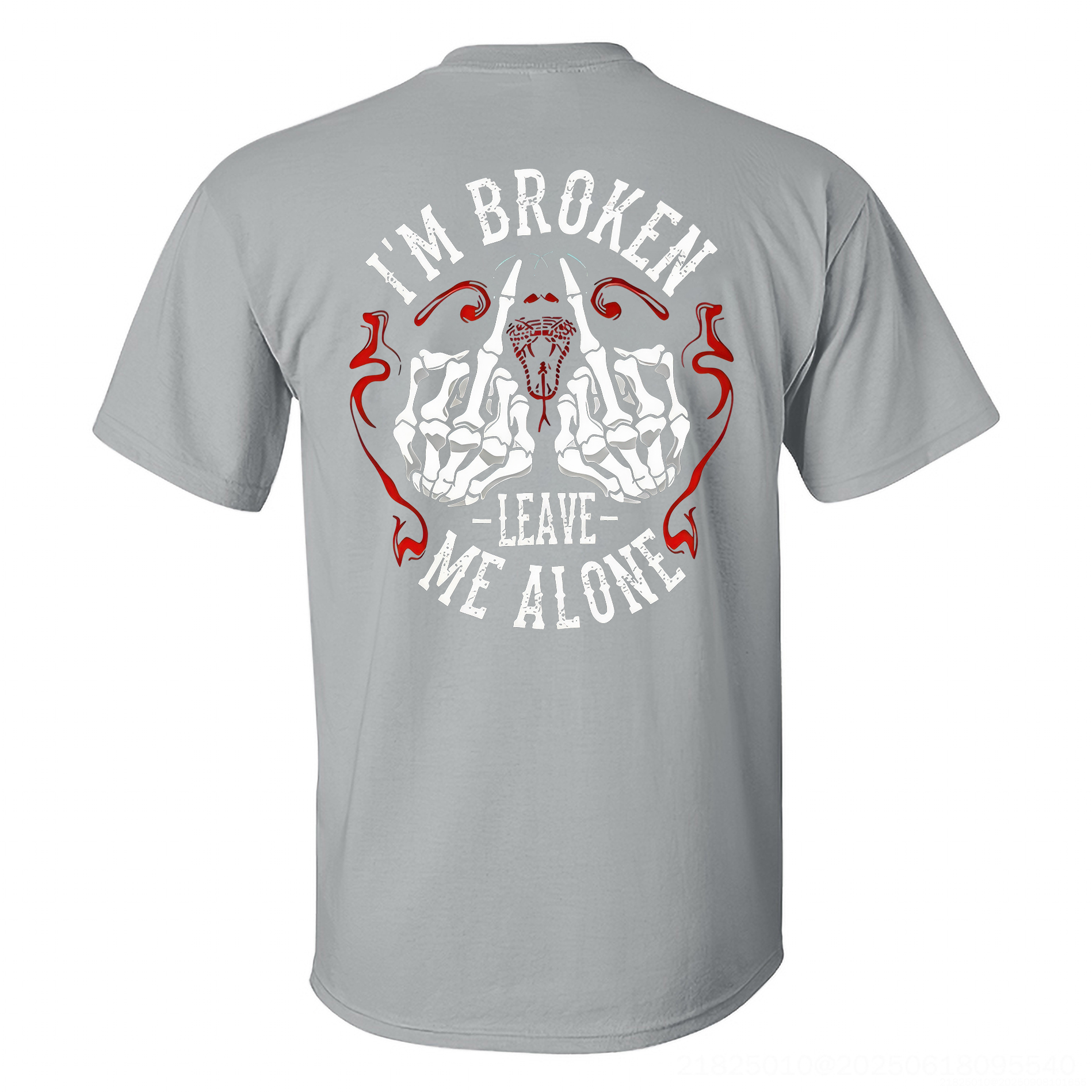 I'm Broken Leave Me Alone Printed Men's T-shirt Image - 8