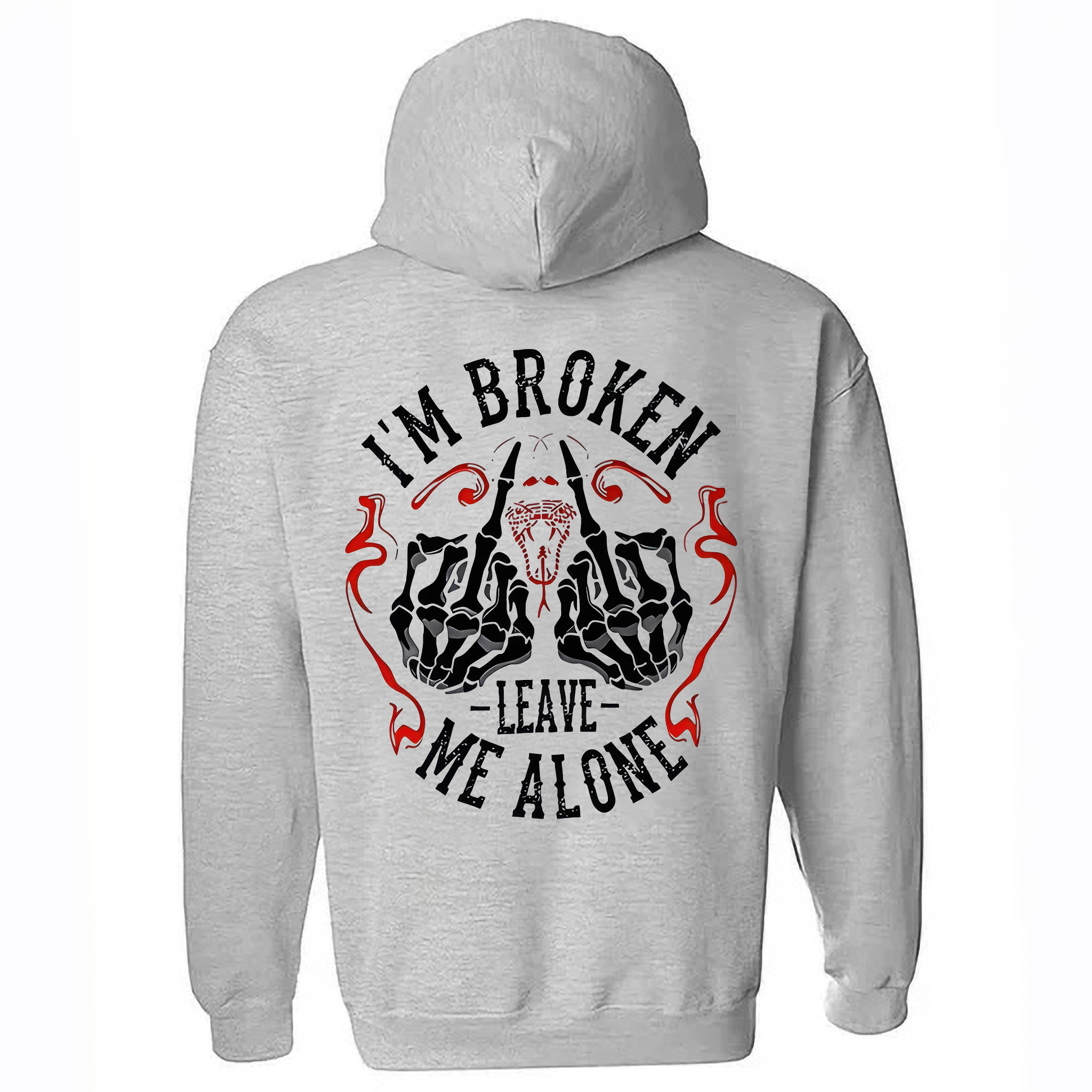 I'm Broken Leave Me Alone Printed Fleece-lined Unisex Hoodie Image - 9