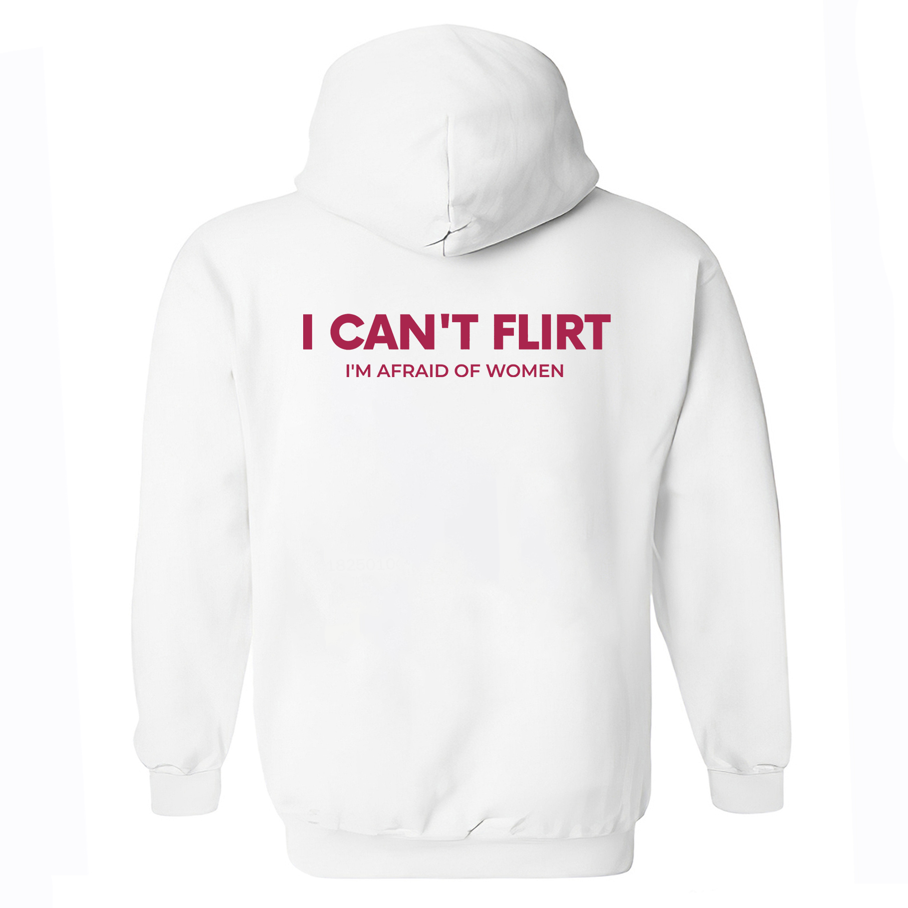 I Can't Flirt I'm Afraid Of Women Printed Fleece-lined Unisex Hoodie Image - 3