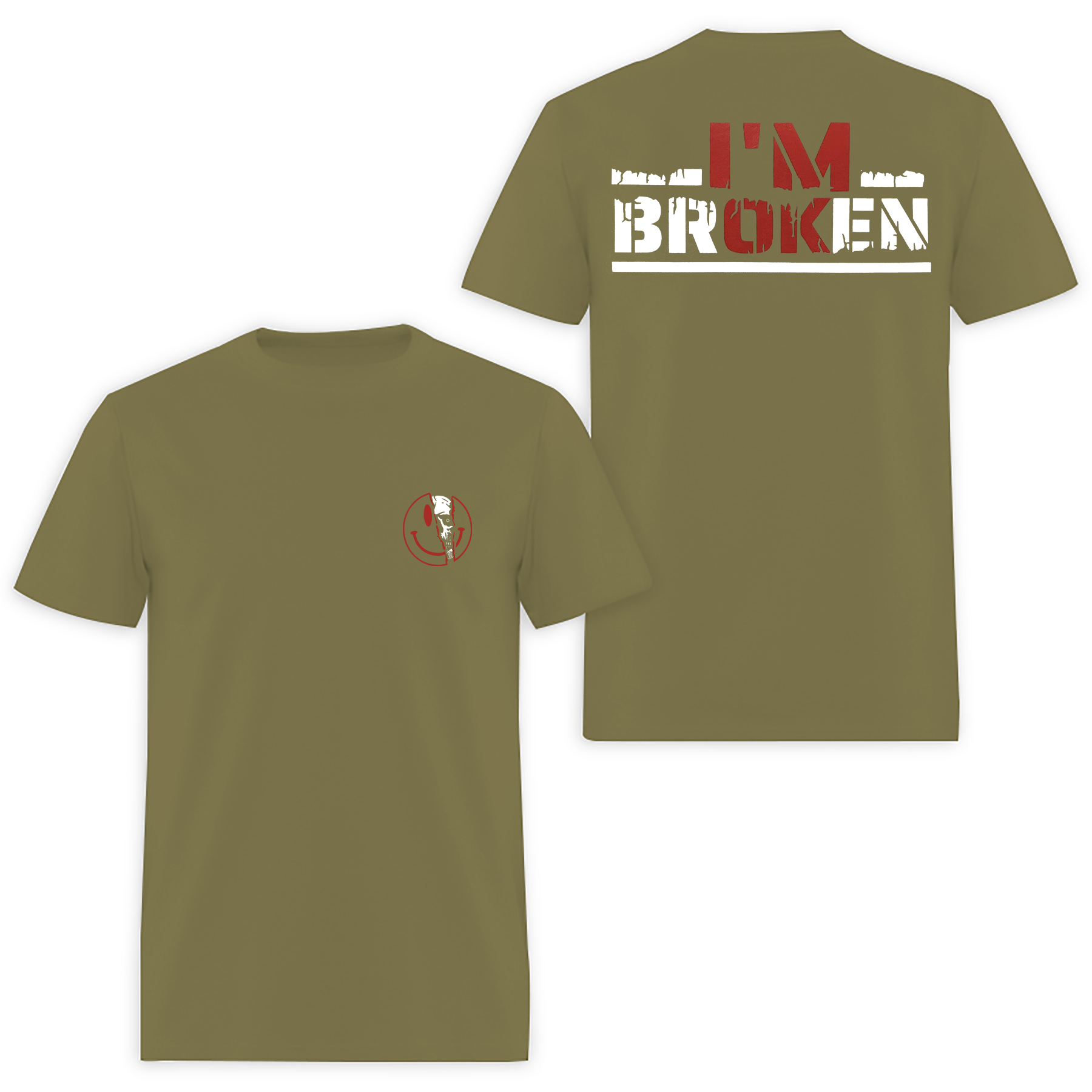 I'm Ok I'm Broken Printed Men's T-shirt Image - 5