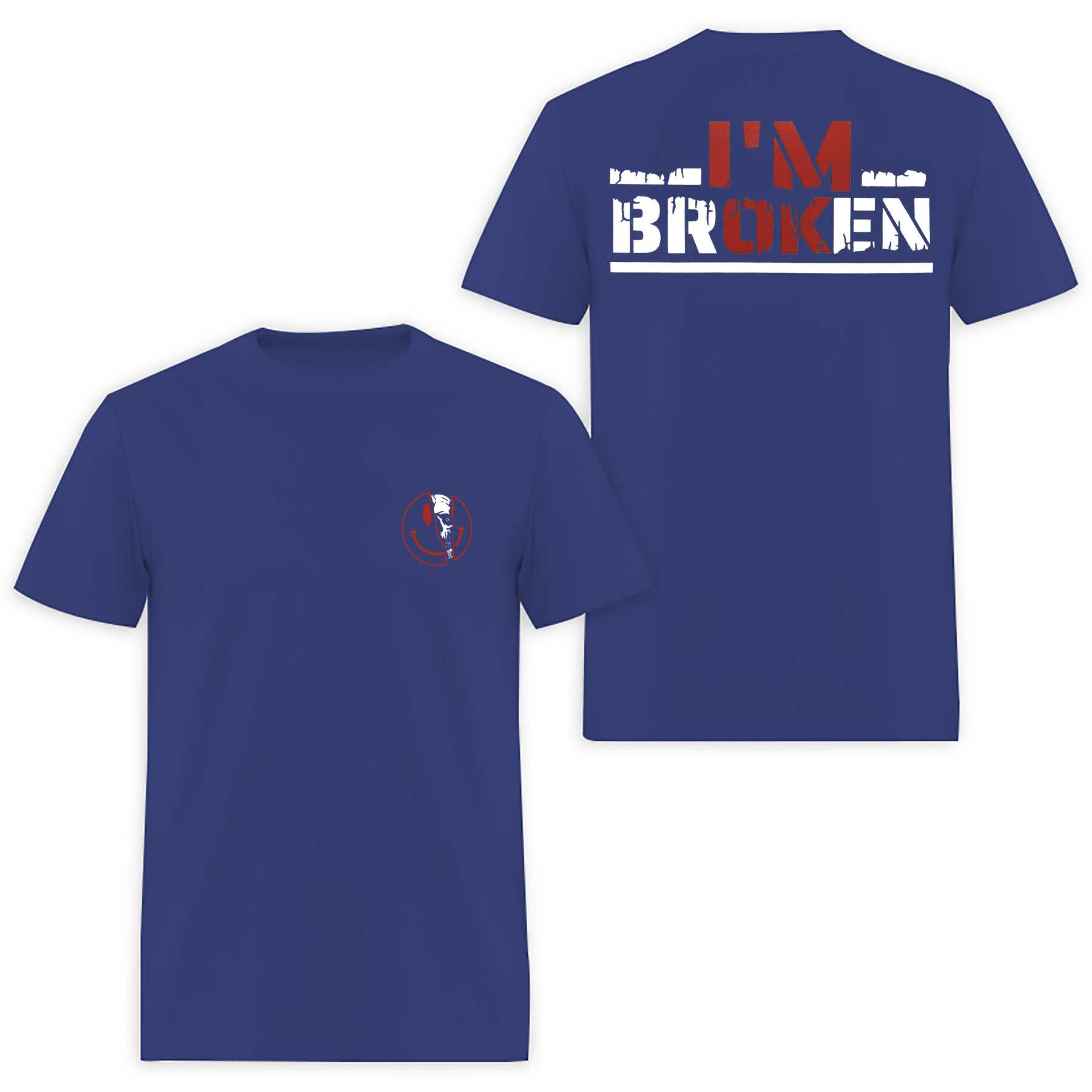 I'm Ok I'm Broken Printed Men's T-shirt Image - 4