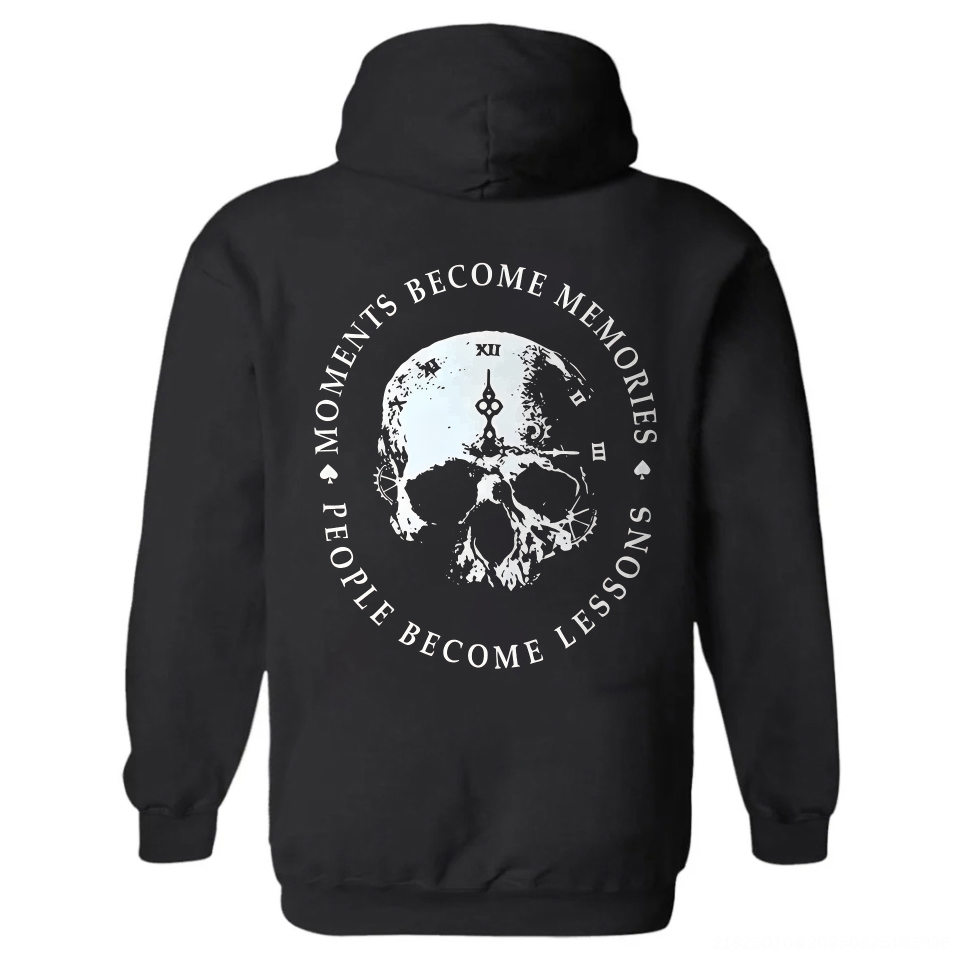 Moment Become Memories People Become Lessons Printed Fleece-lined Unisex Hoodie Image - 2