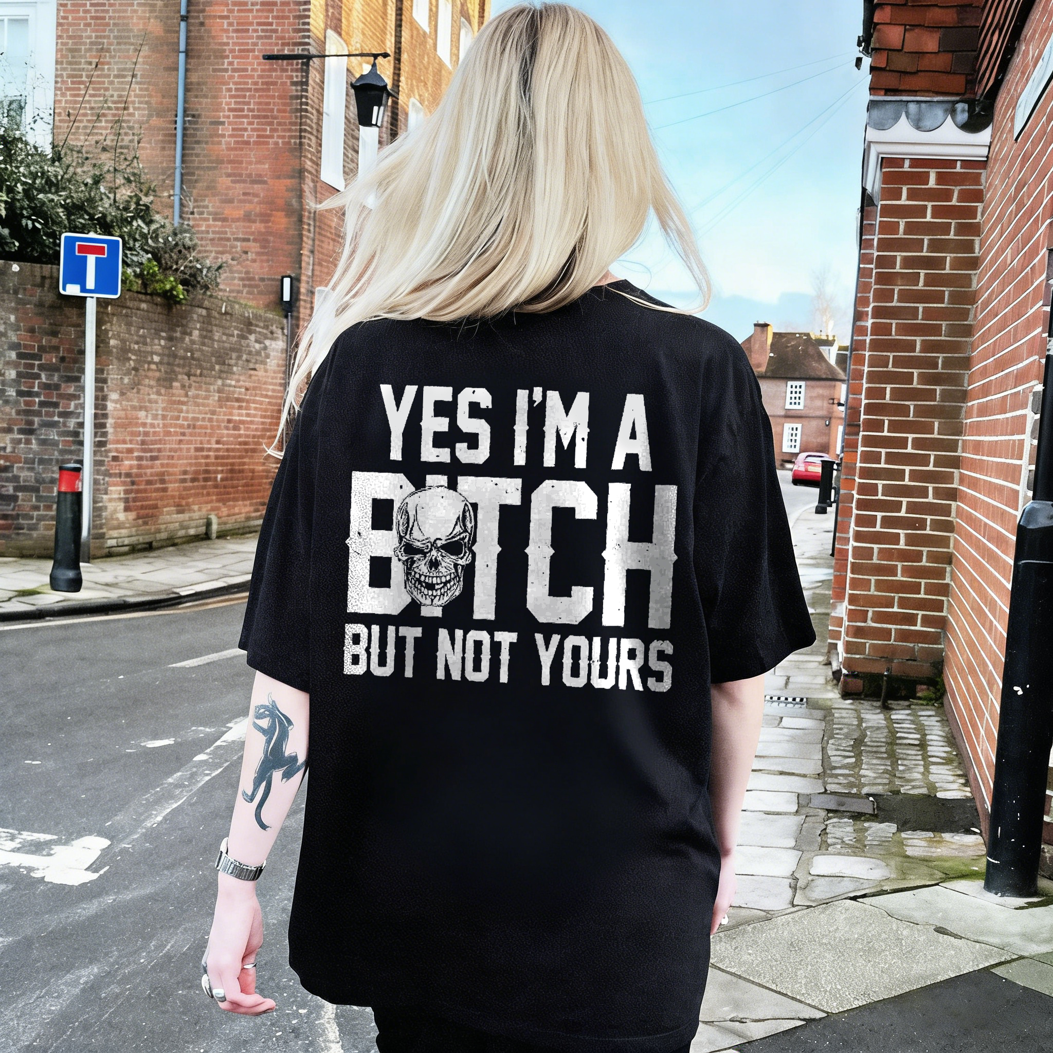 Yes I'm A Bitch But Not Yours Printed Men's T-shirt Image - 1