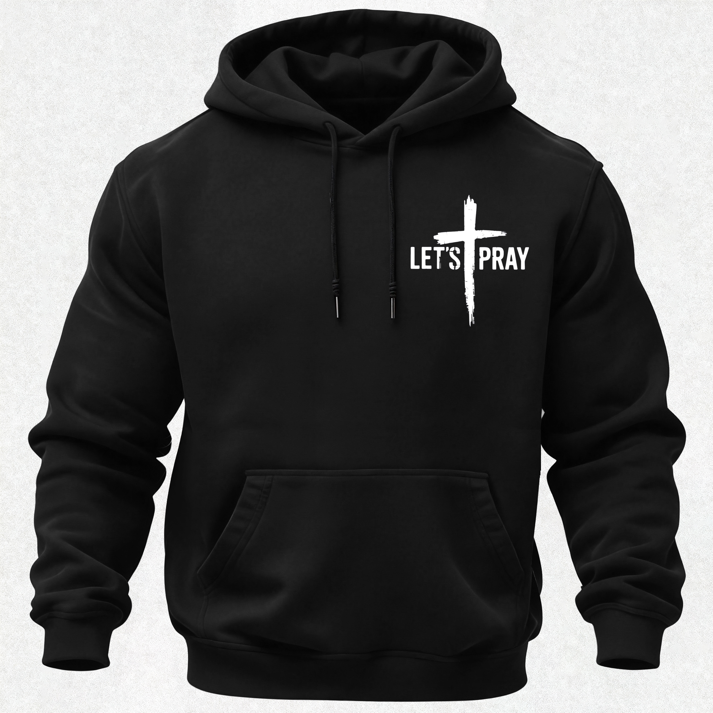 Let's Pray Printed Fleece-lined Unisex Hoodie