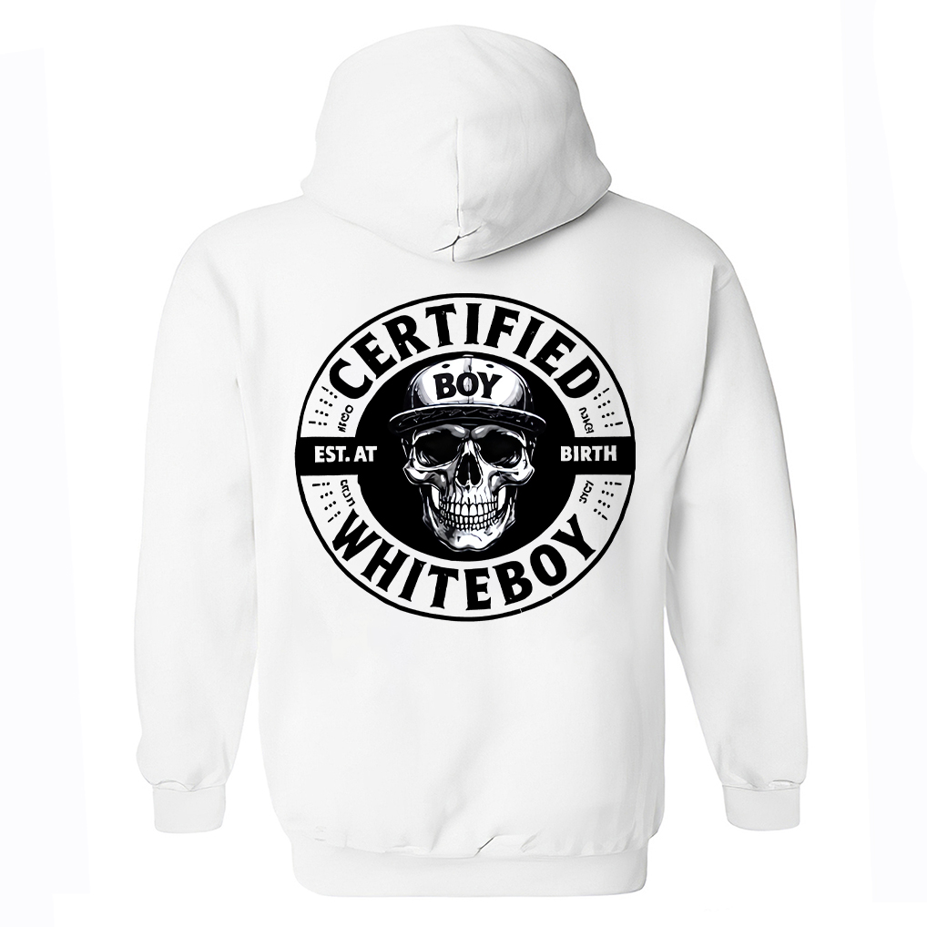 Certified Whiteboy Printed Fleece-lined Unisex Hoodie Image - 3