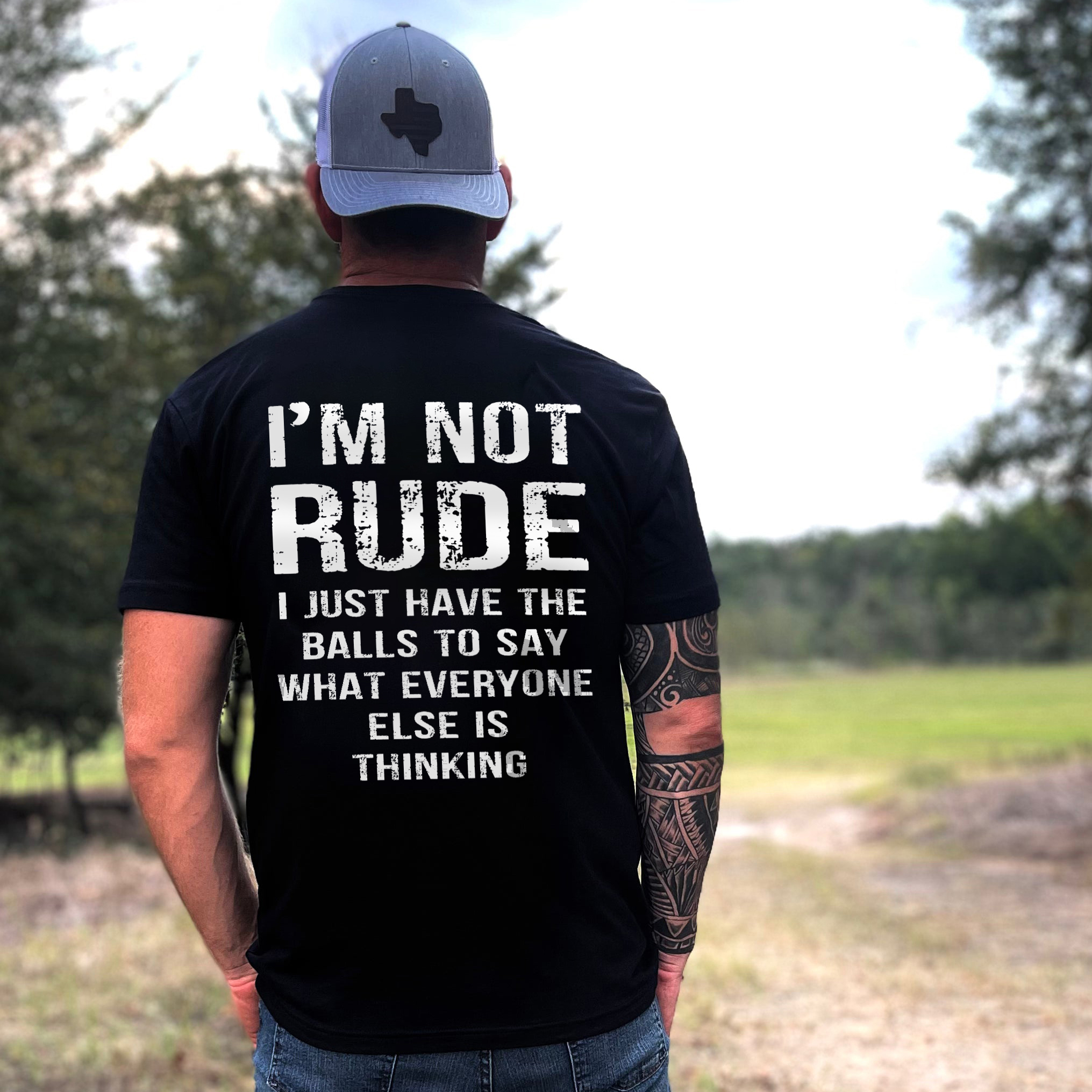 I'm Not Rude I Just Have The Balls To Say What Everyone Else Is Thinking Printed Men's T-shirt Image - 1