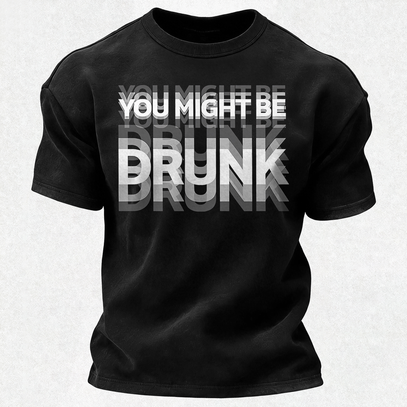 DRUNK funny Printed Men's T-Shirt
