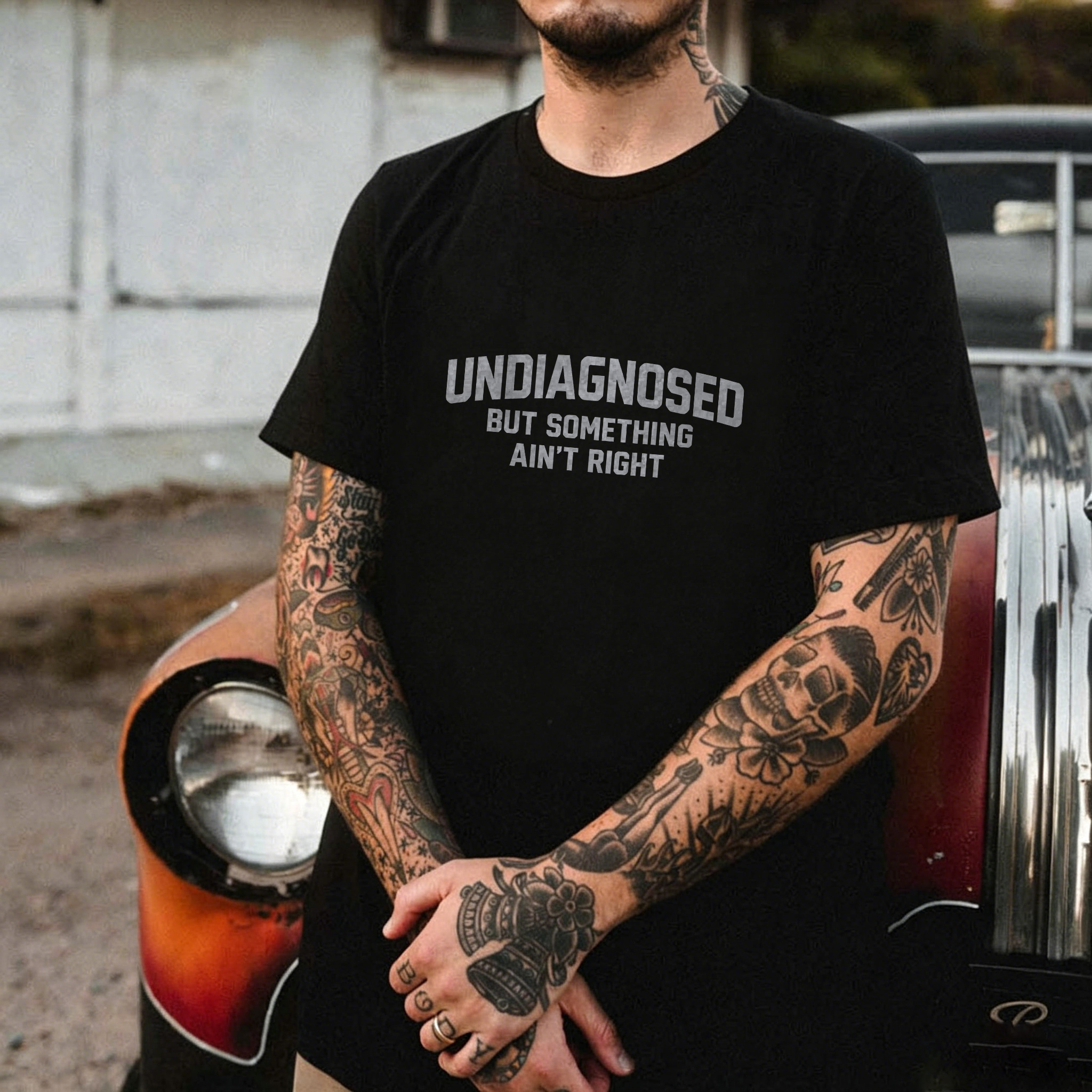 Undiagnosed But Something Ain't Right Printed Men's T-Shirt Image - 1