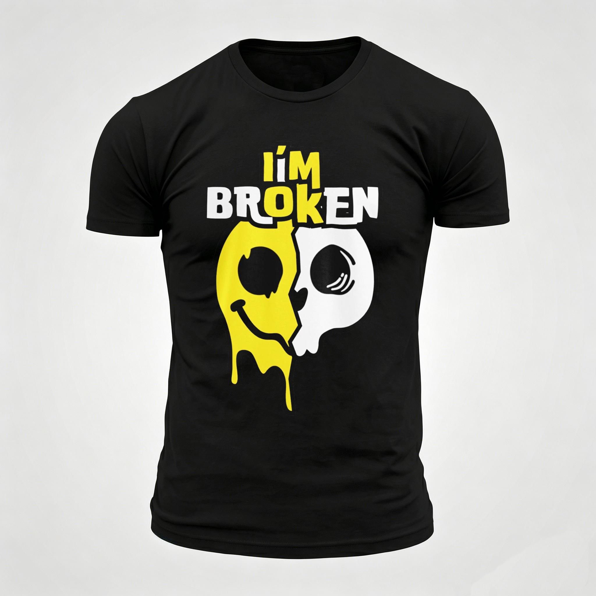 I'm Broken Printed Men's T-Shirt Image - 2