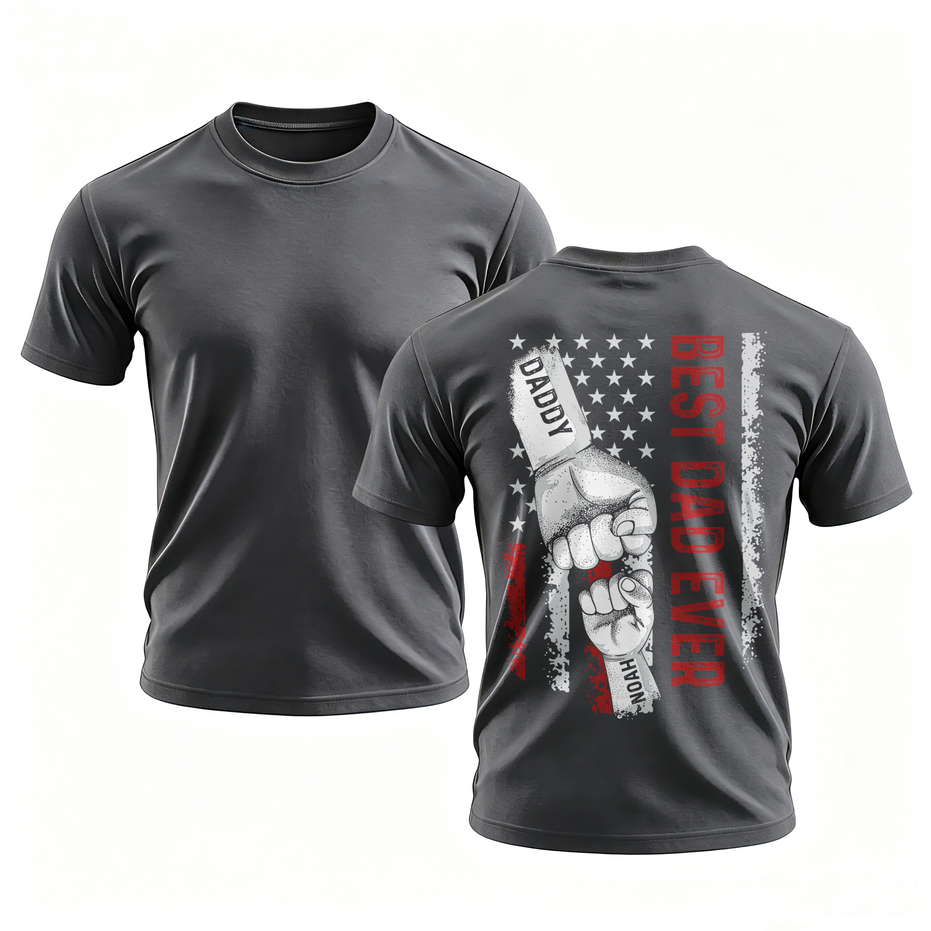 Best Dad Ever Printed Men's T-shirt Image - 1