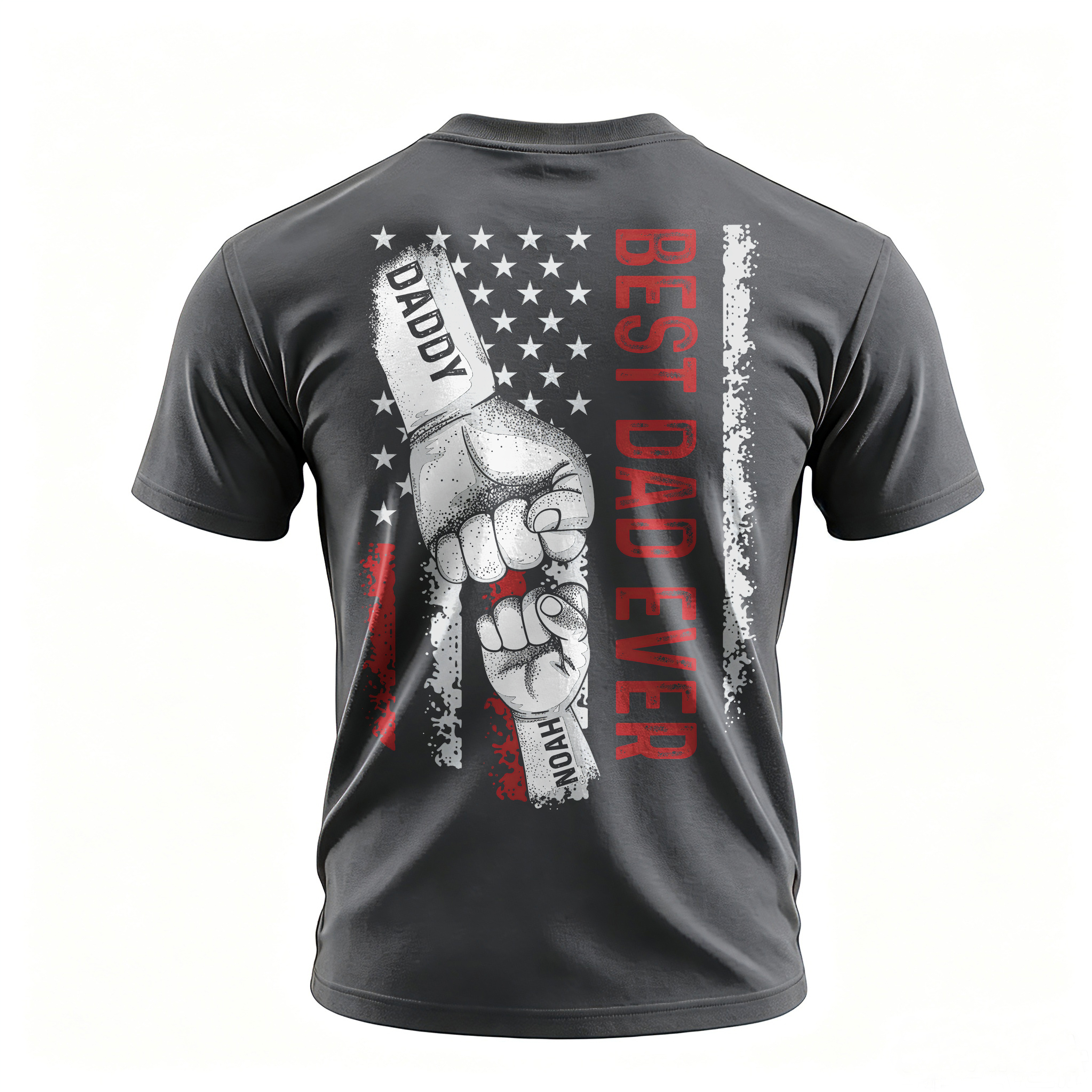 Best Dad Ever Printed Men's T-shirt Image - 3