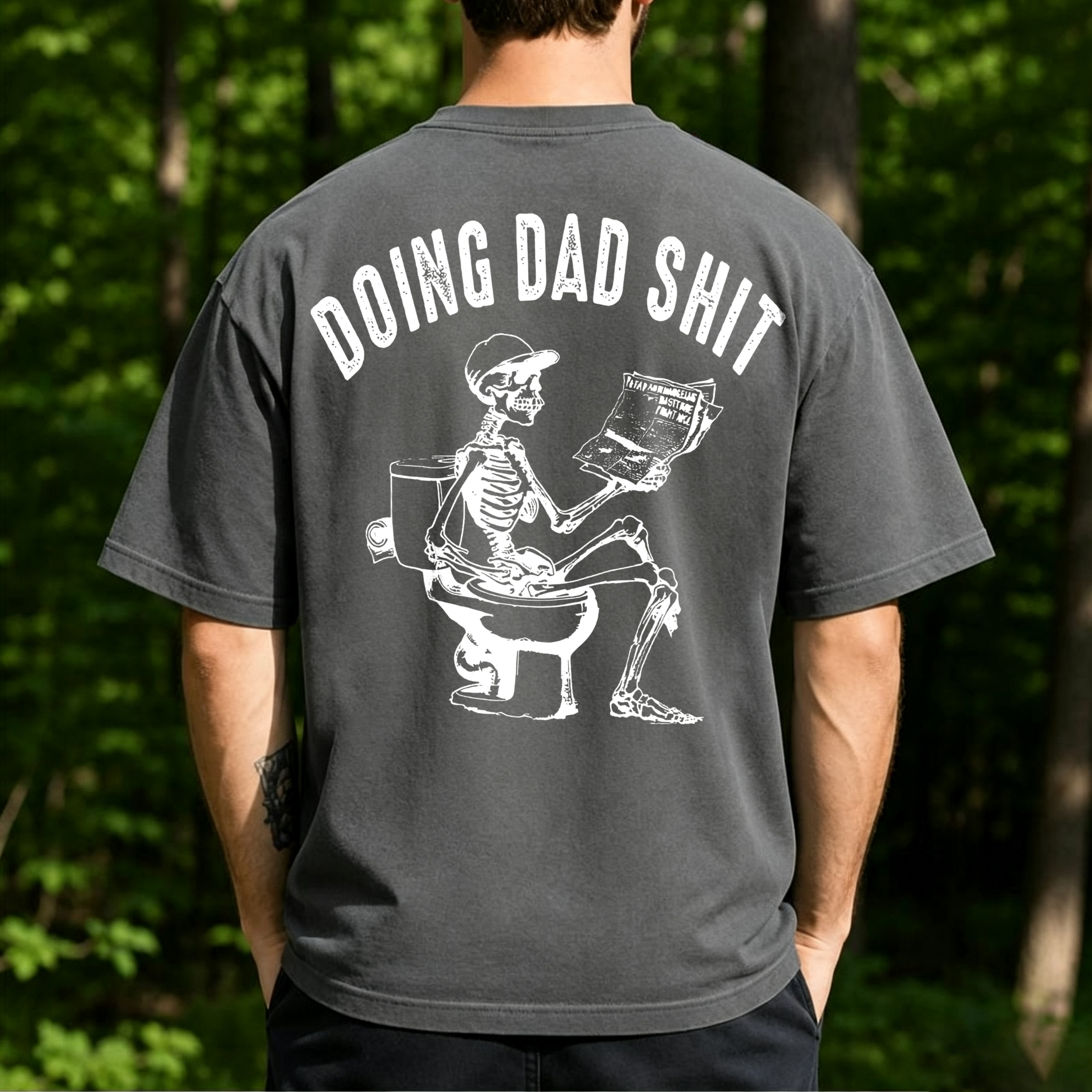 Doing Dad Shit Printed Men's T-shirt Image - 4