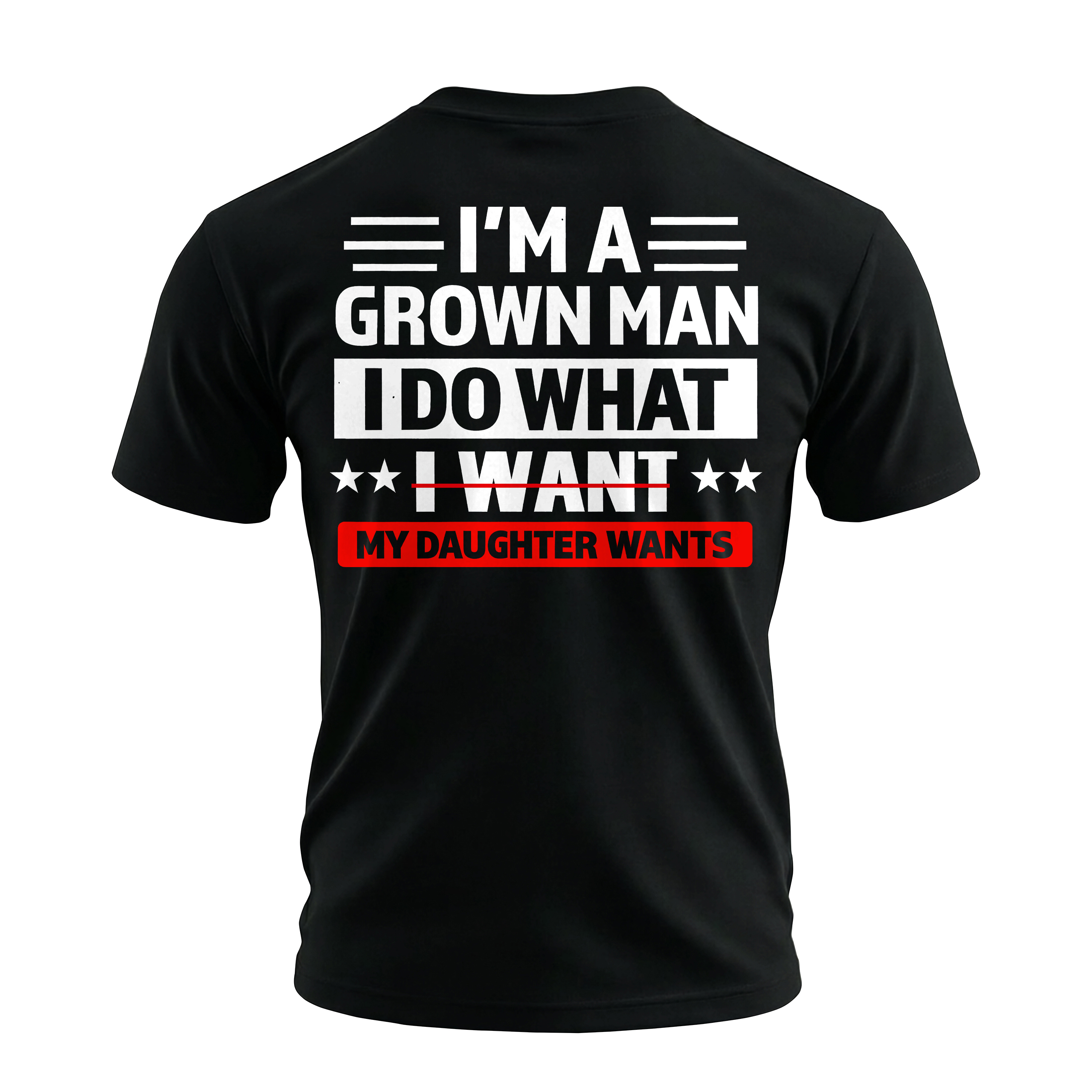 I'm A Grown Man I Do What My Daughter Wants Printed Men's T-shirt Image - 3