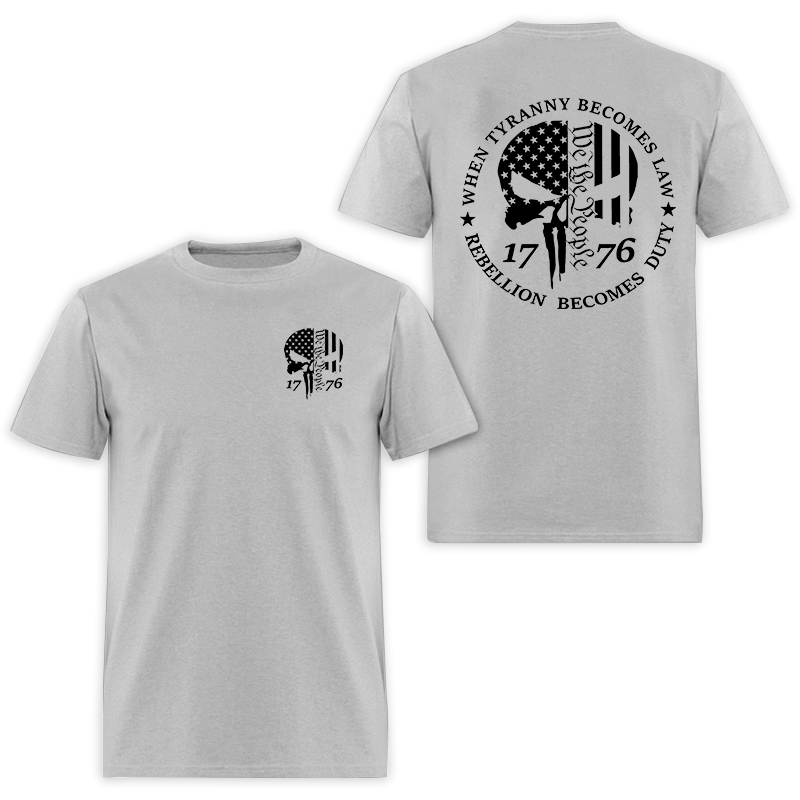 When Tyranny Becomes Law Rebellion Becomes Duty Printed Men's T-shirt Image - 6