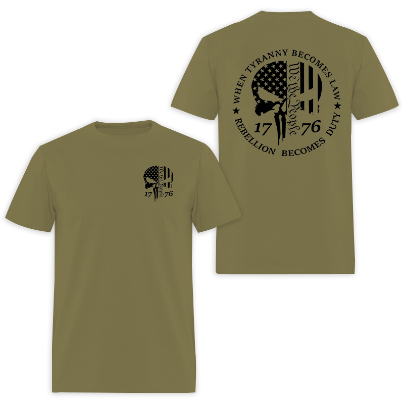 When Tyranny Becomes Law Rebellion Becomes Duty Printed Men's T-shirt Image - 7