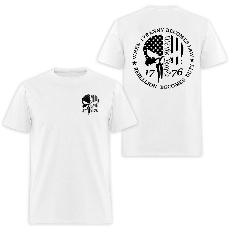 When Tyranny Becomes Law Rebellion Becomes Duty Printed Men's T-shirt Image - 8