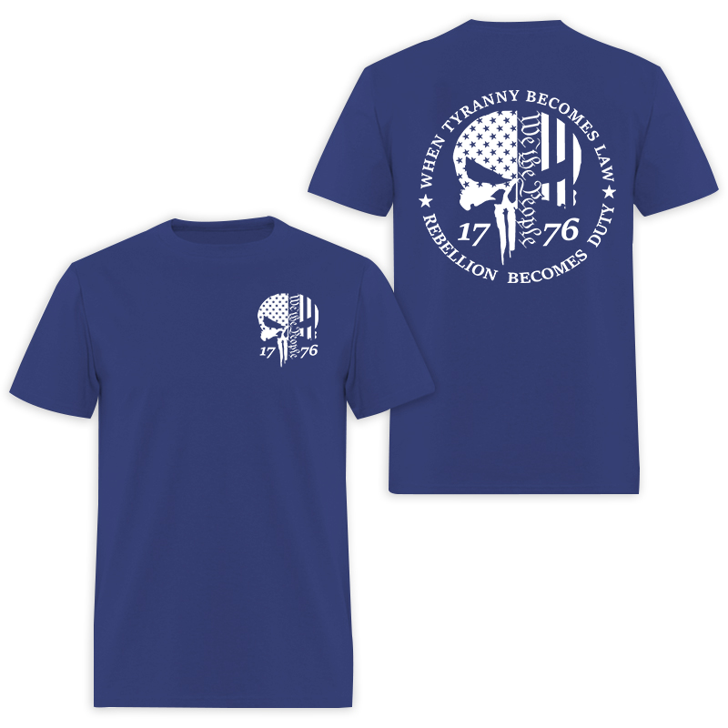 When Tyranny Becomes Law Rebellion Becomes Duty Printed Men's T-shirt Image - 9