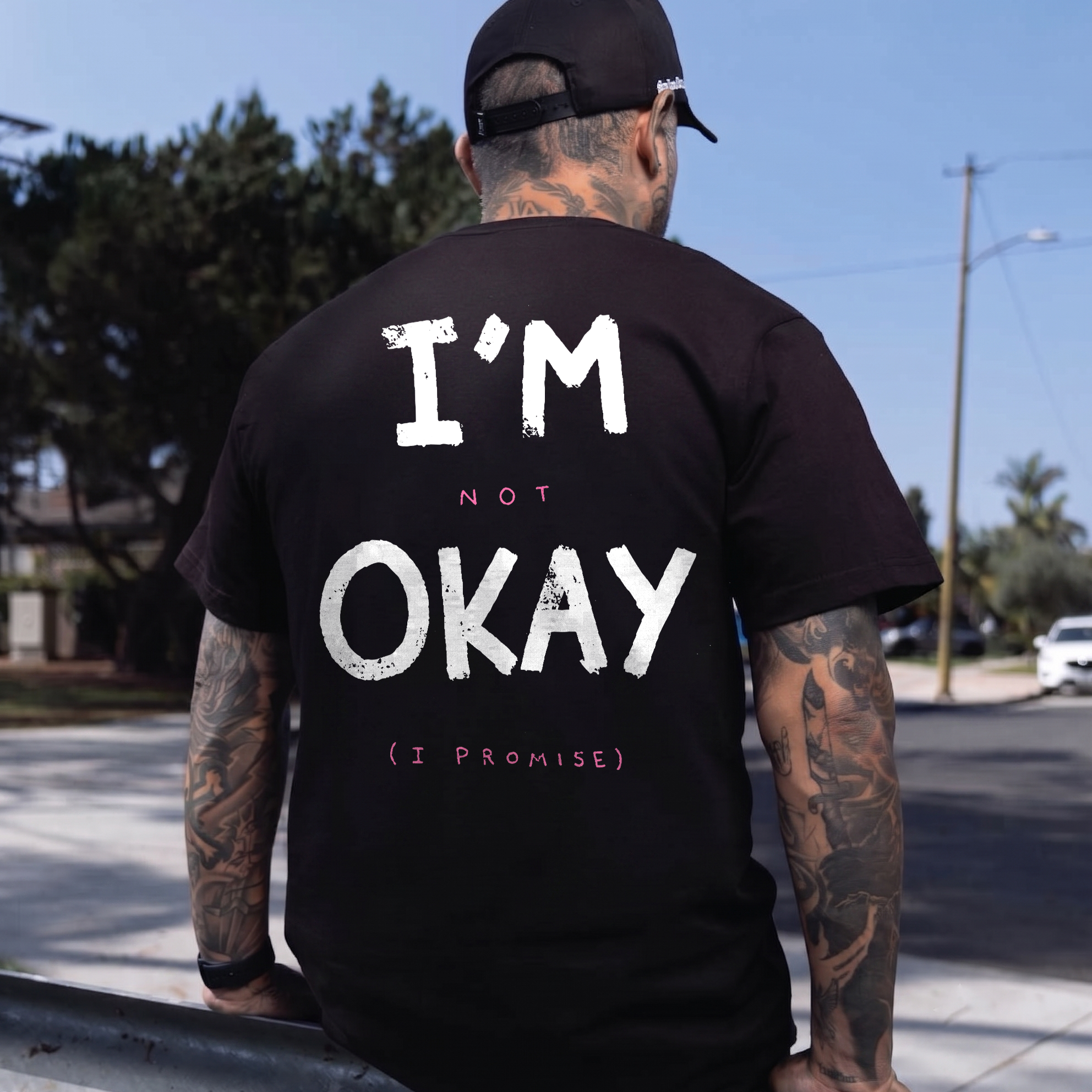 I'm Not Okay I Promise Printed Men's T-Shirt Image - 1