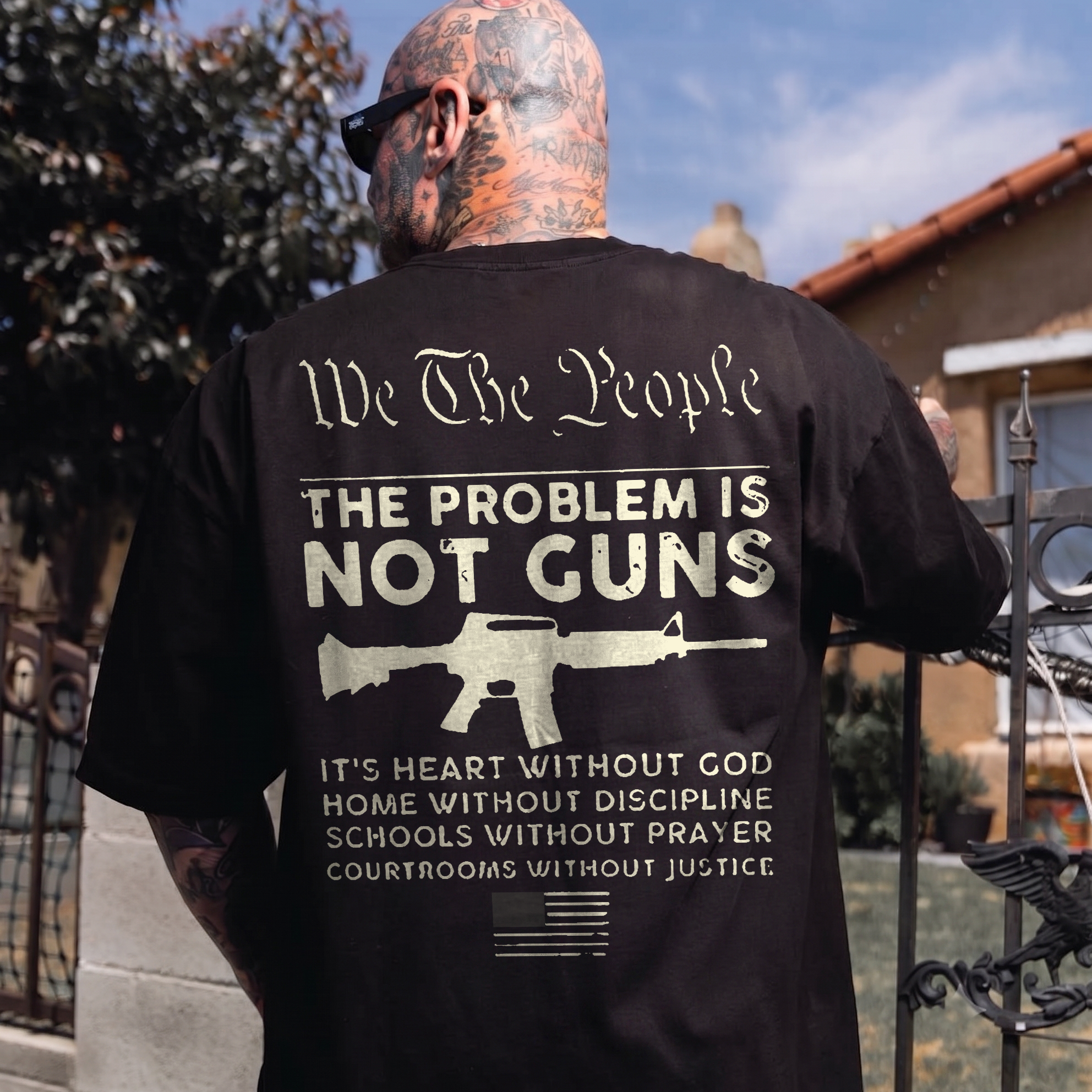 We The People The Problem Is Not Guns Printed Men's T-Shirt Image - 1