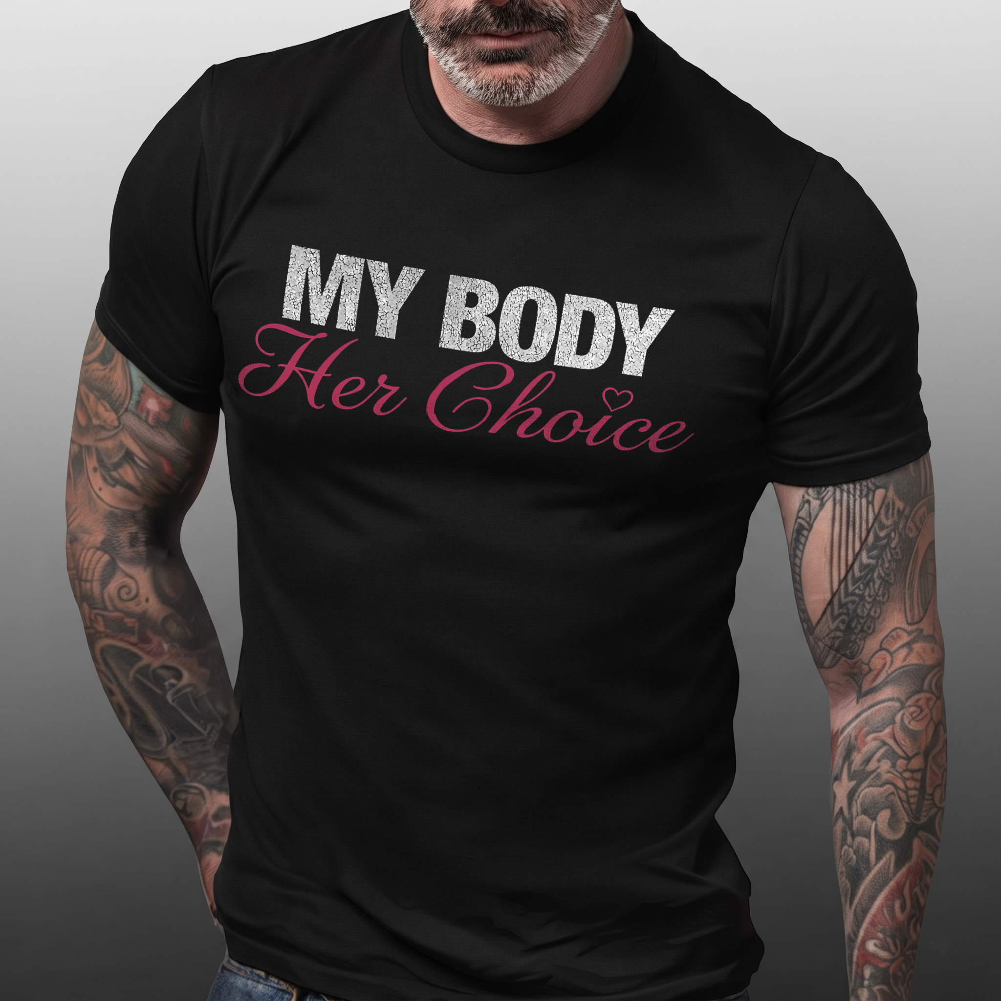 My Body Her Choice Printed Men's T-Shirt Image - 4