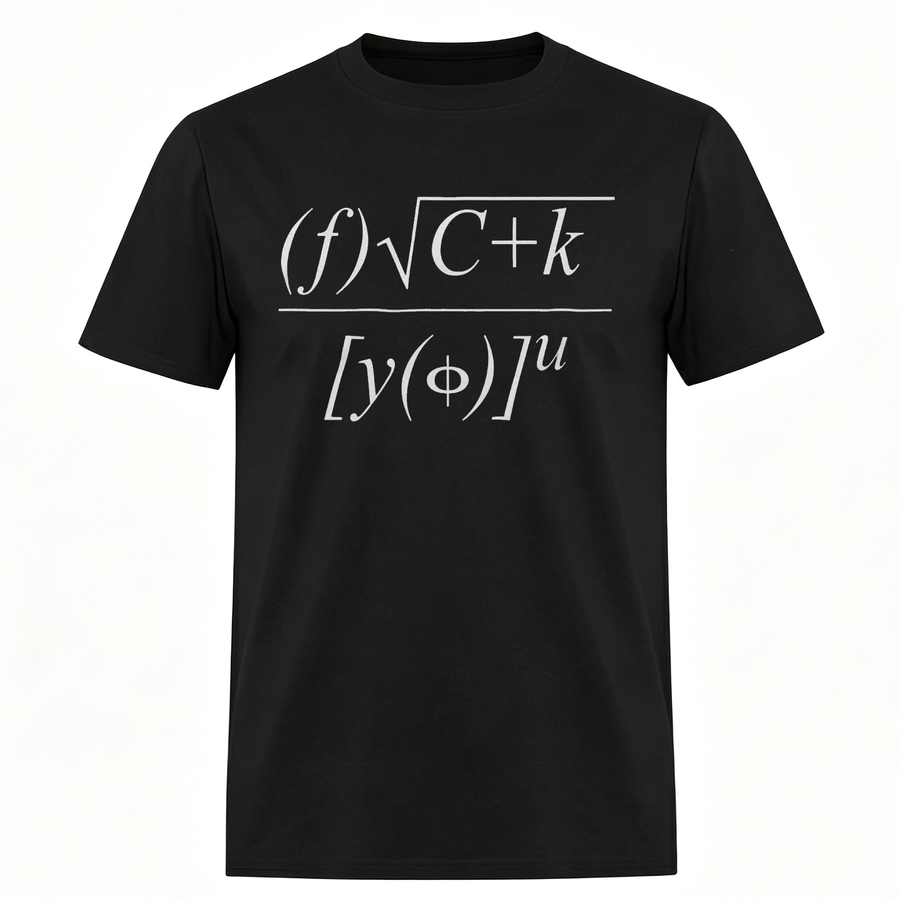 Funny Math Formula Secret Message Printed Men's T-Shirt Image - 2