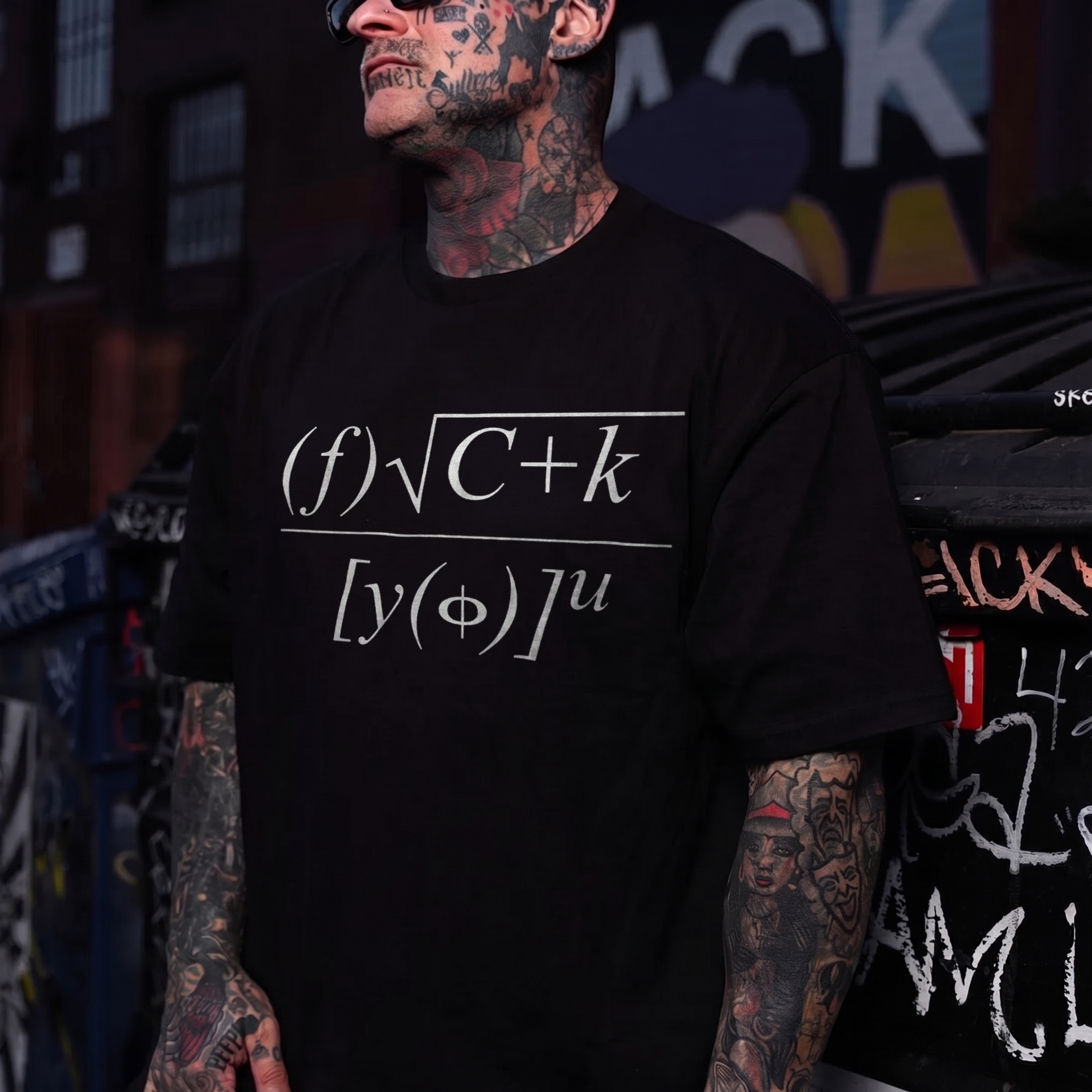Funny Math Formula Secret Message Printed Men's T-Shirt Image - 1