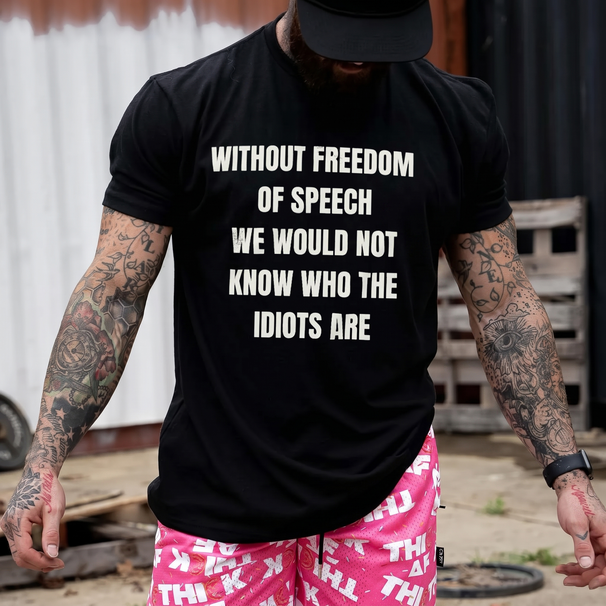 Without Freedom of Speech Printed Men's T-Shirt Image - 1