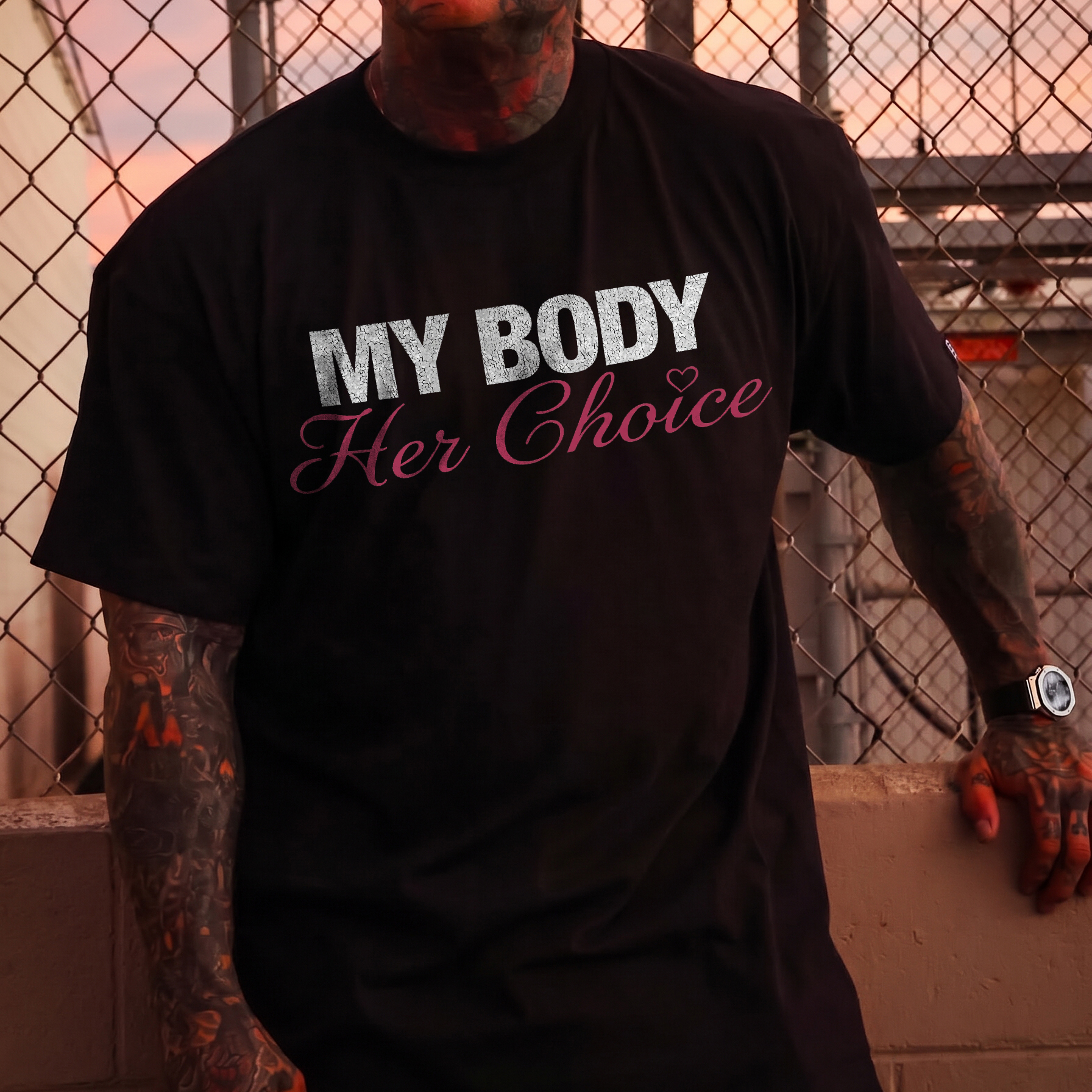 My Body Her Choice Printed Men's T-Shirt Image - 1