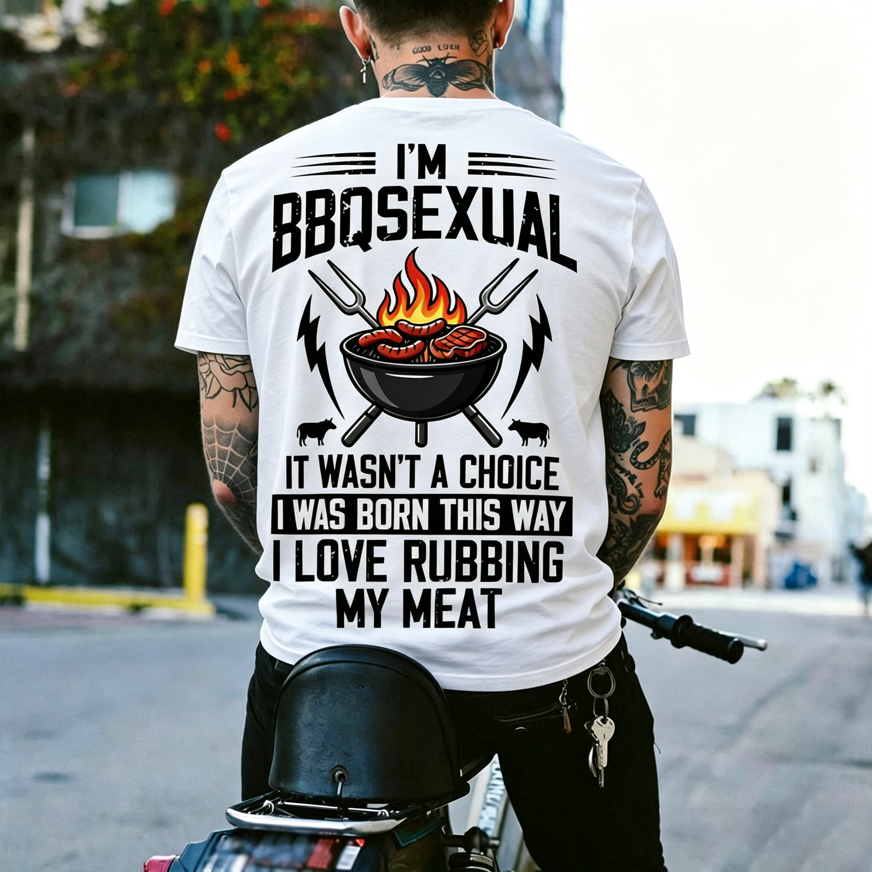 I Love Rubbing My Meat  Printed Men's T-Shirt