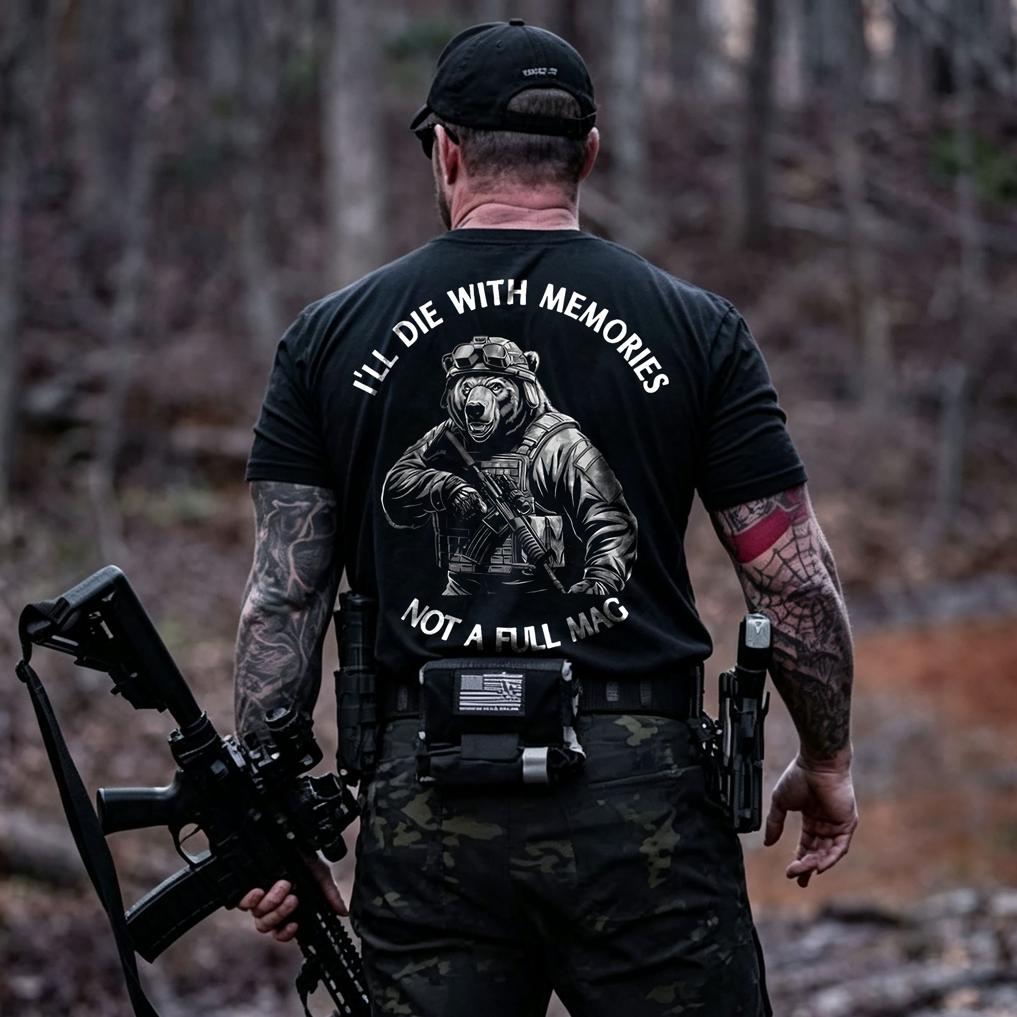 I'll Die with Memories Not a Full Mag Printed Men's T-Shirt Image - 1