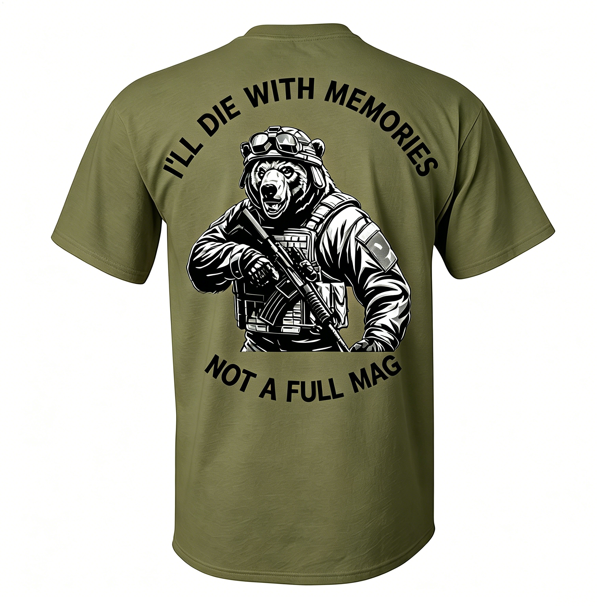 I'll Die with Memories Not a Full Mag Printed Men's T-Shirt Image - 9