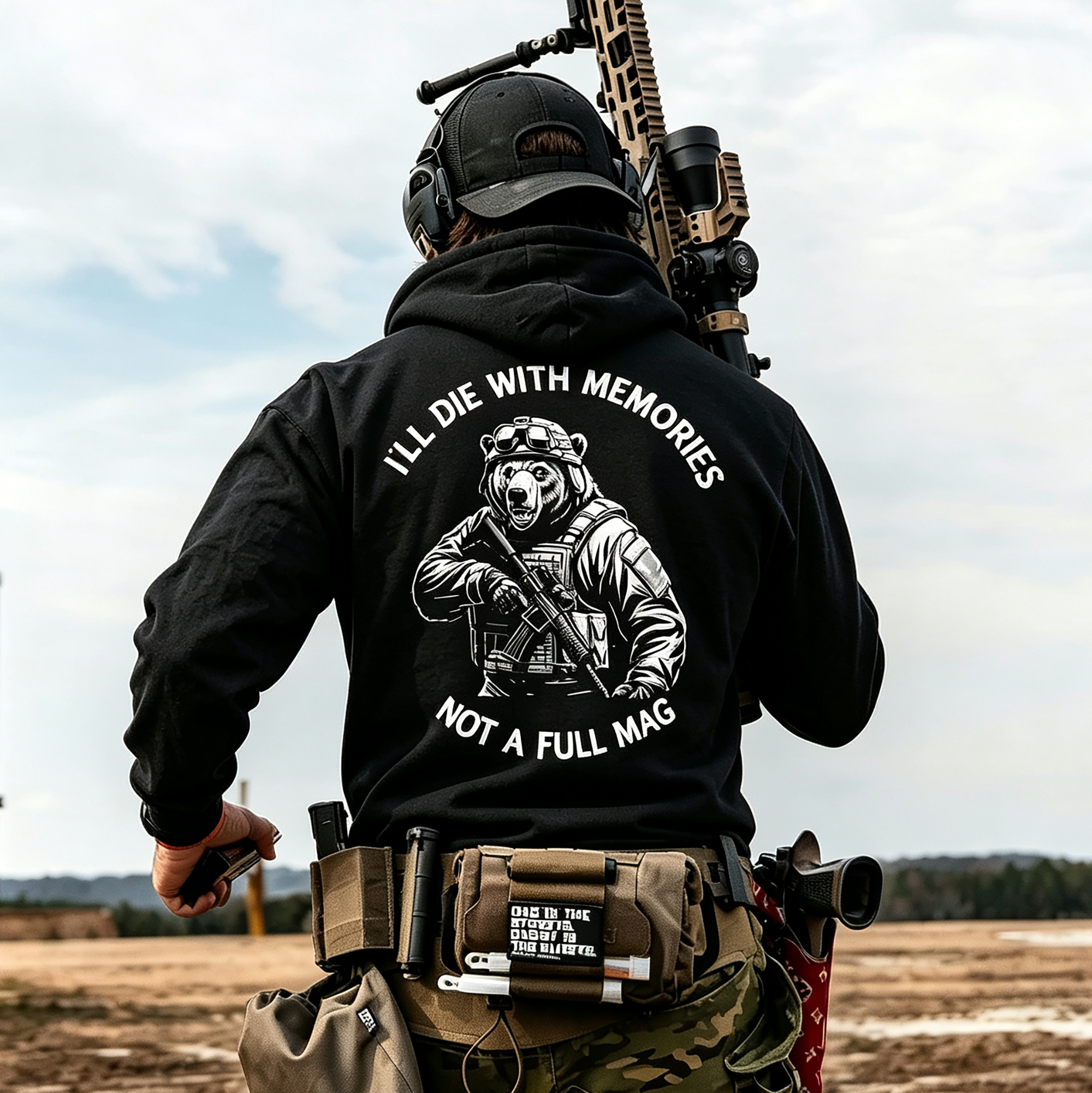 I'll Die with Memories Not a Full Mag Printed Fleece-lined Unisex Hoodie Image - 1