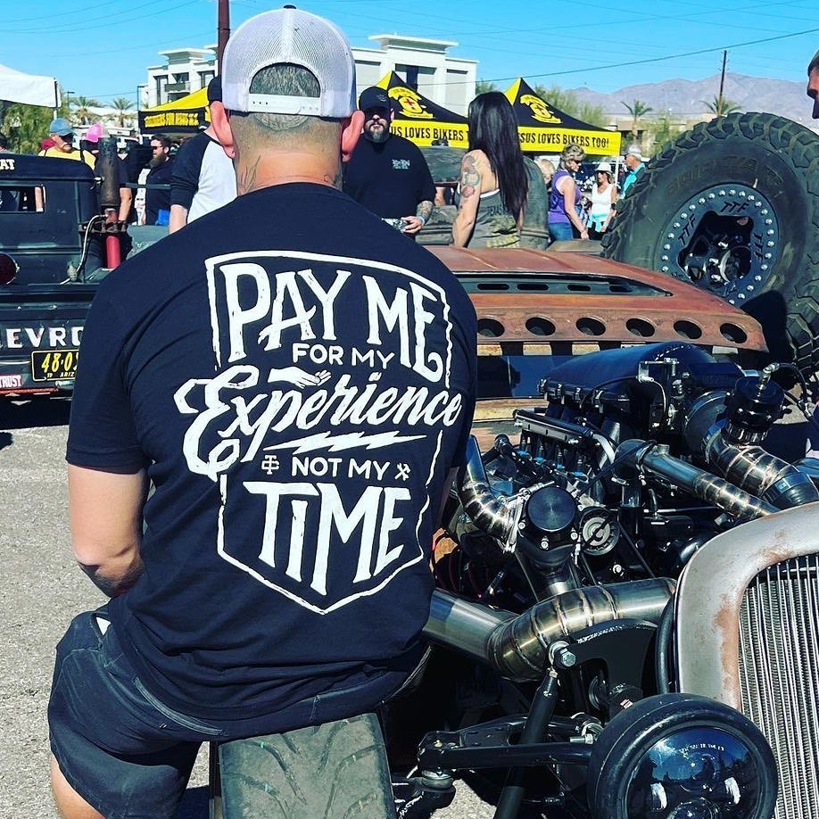 Pay Me For My Experience Not My Time Printed Men's T-shirt