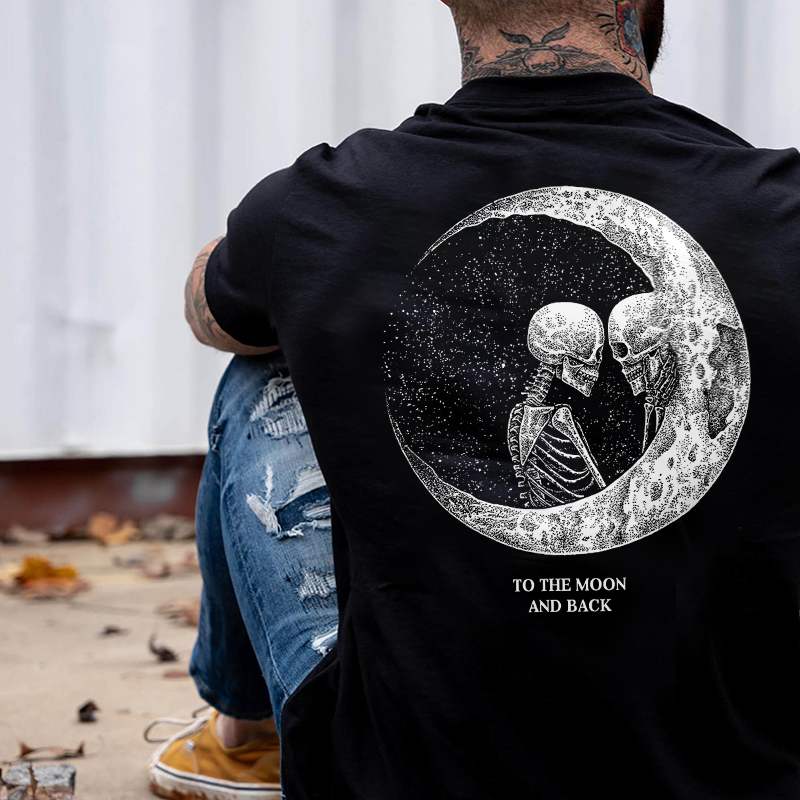 To The Moon And Back Print Men's T-shirt